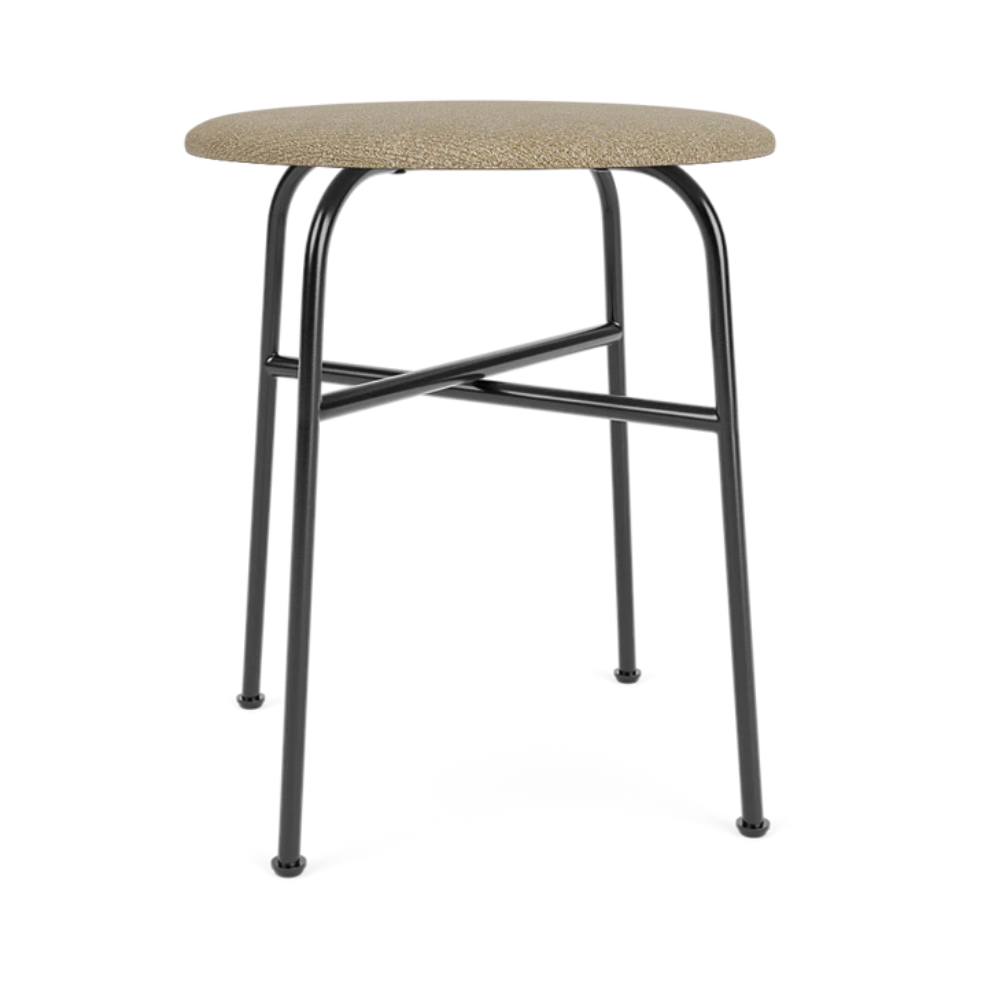 Hocker AFTEROOM beige Boucle mit Stahlbasis