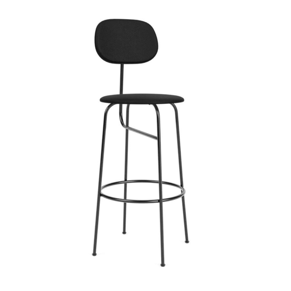 AFTEROOM PLUS upholstered stool black