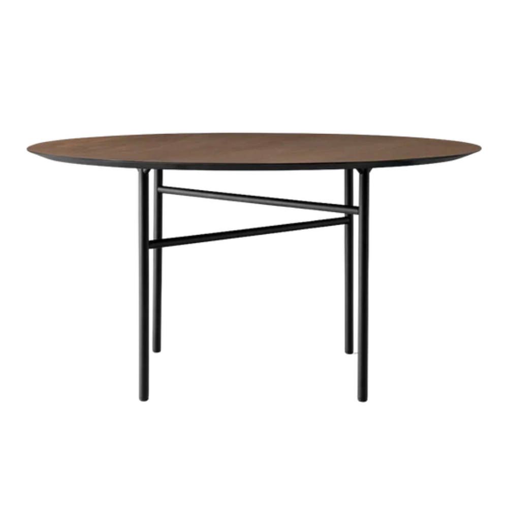 Runder Tisch SNAREGADE dunkles Eichenfurnier