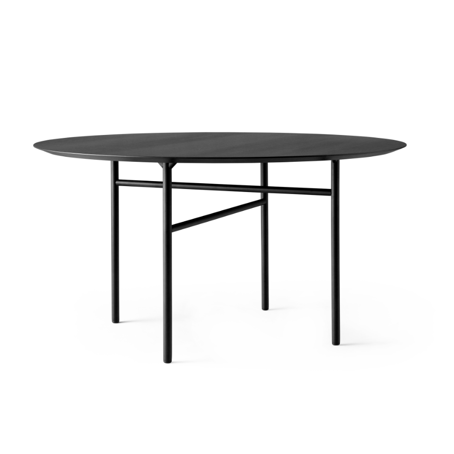 Runder Tisch SNAREGADE schwarz Eichenfurnier