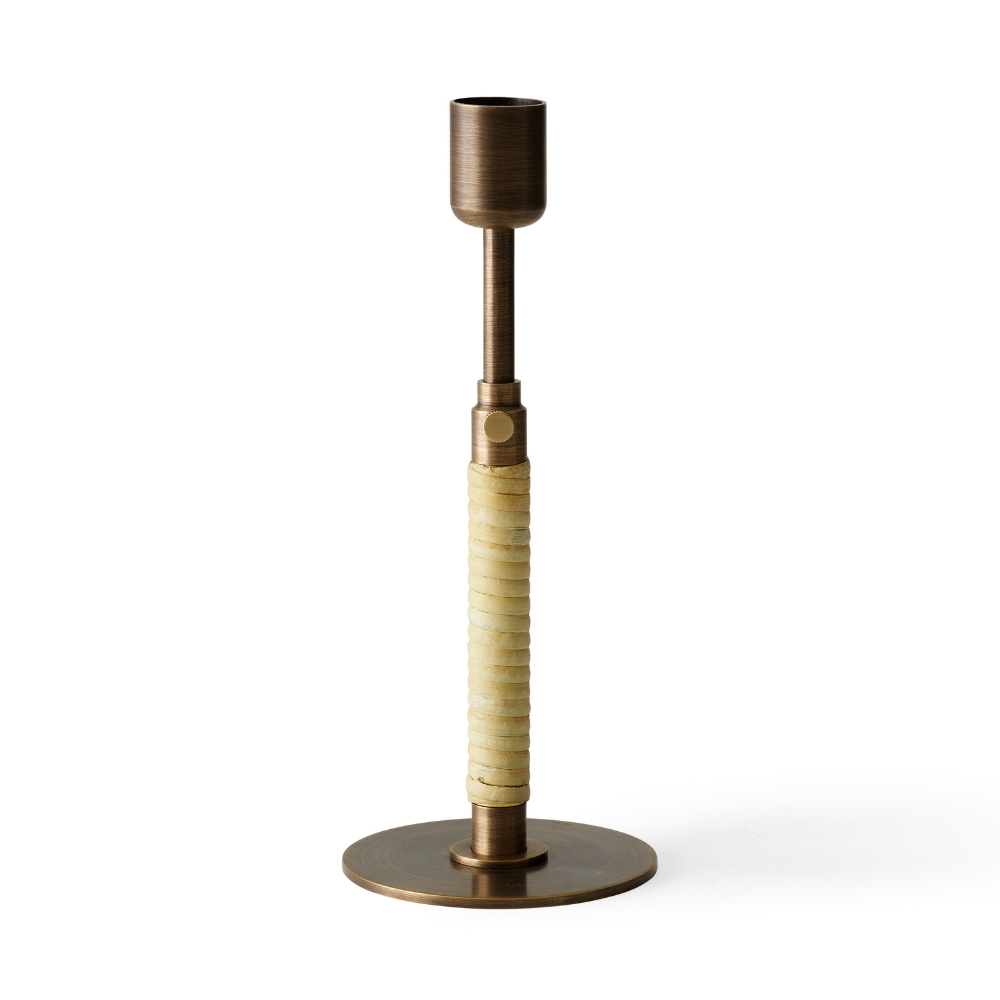 DUCA Candle Holder in Bronzed Brass