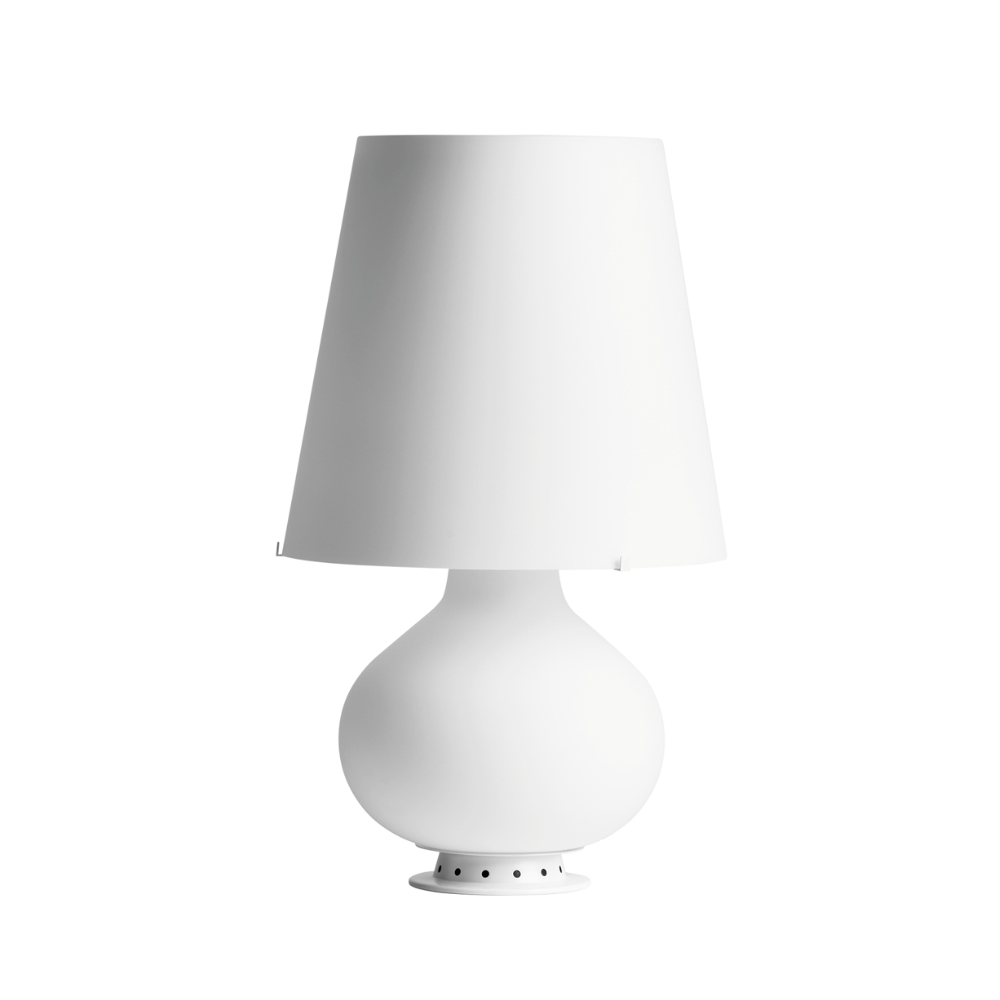 Tischlampe FONTANA 1853 weißes satinierte Glas mundgeblasen