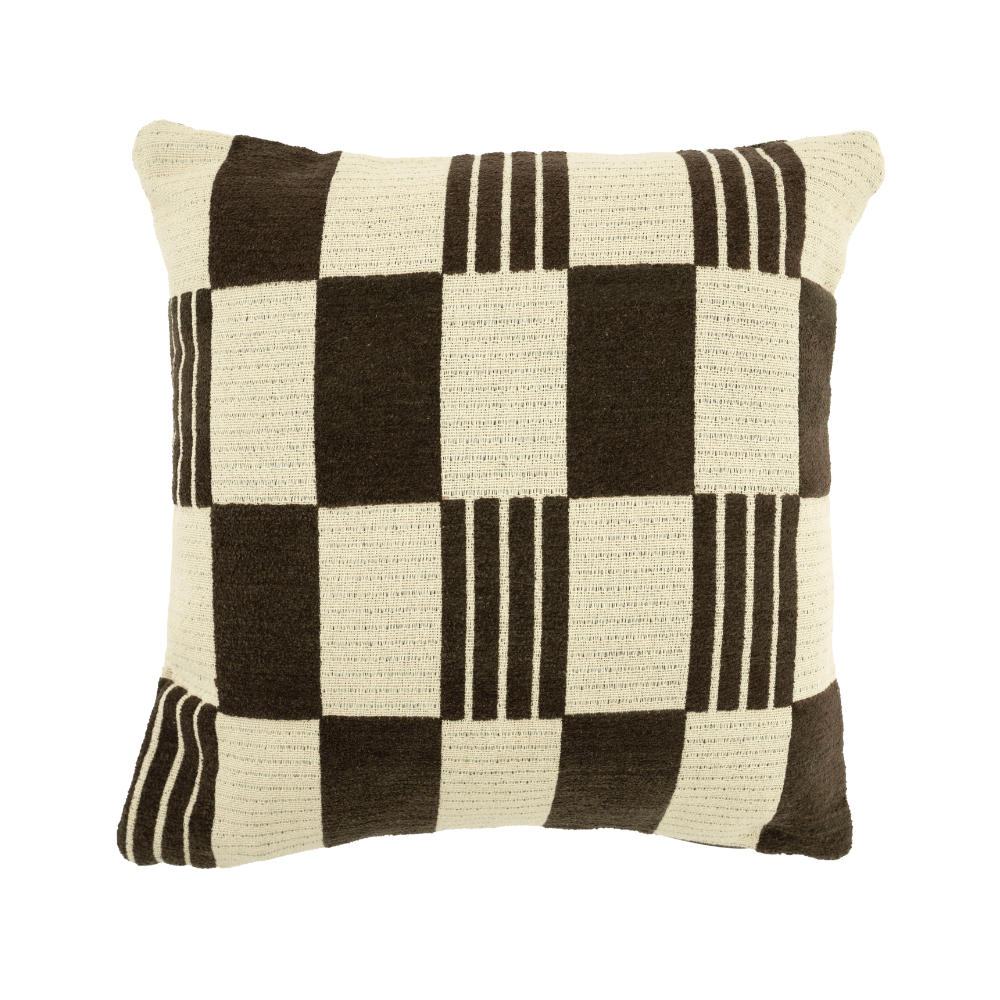 TWIST Pillow brown with beige