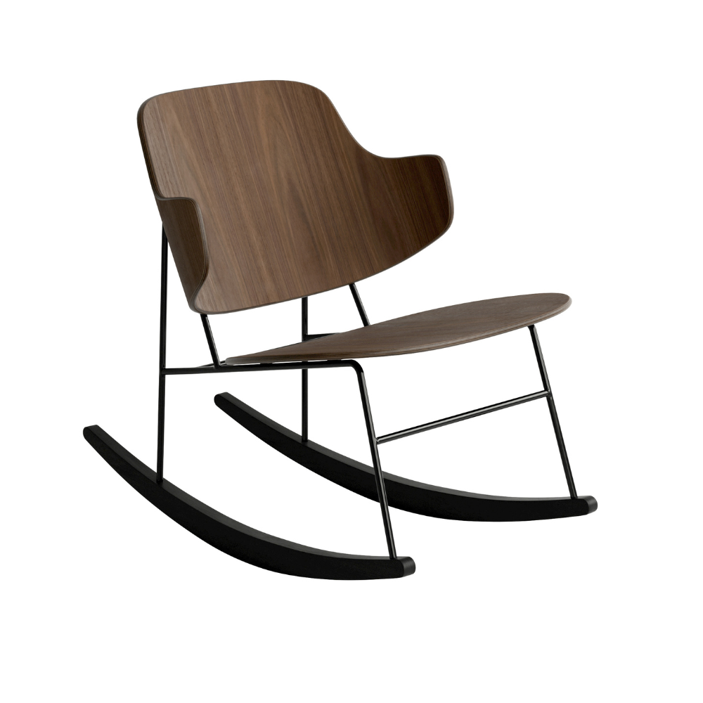 Schaukelstuhl PENGUIN furnier in Nussbaum