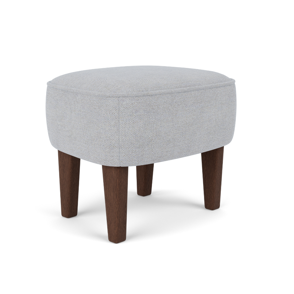 INGEBORG light gray footrest with dark oak base