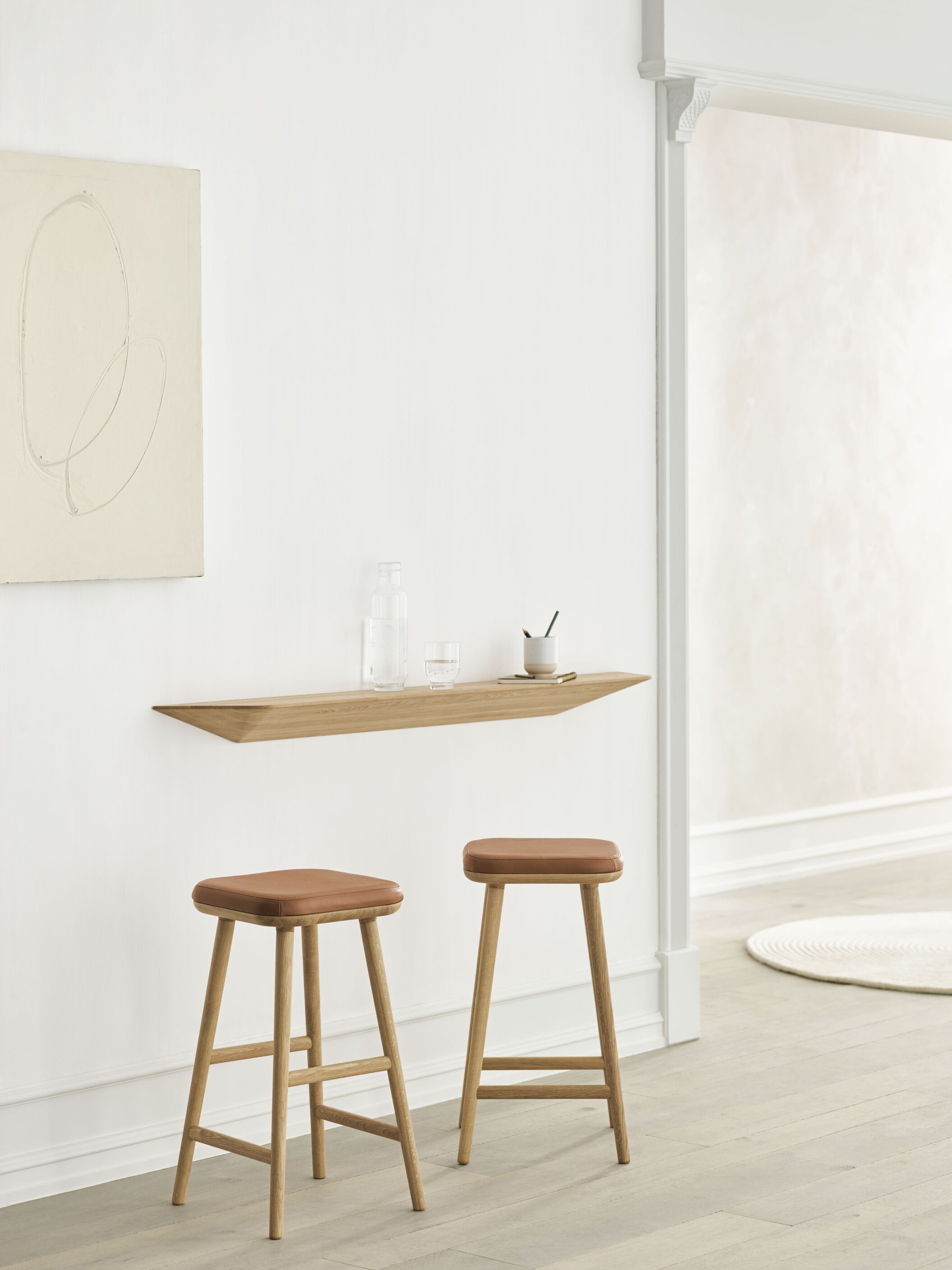 Flor Polstered Hoker Flor Basis Maßnahme Belled Eiche Holz