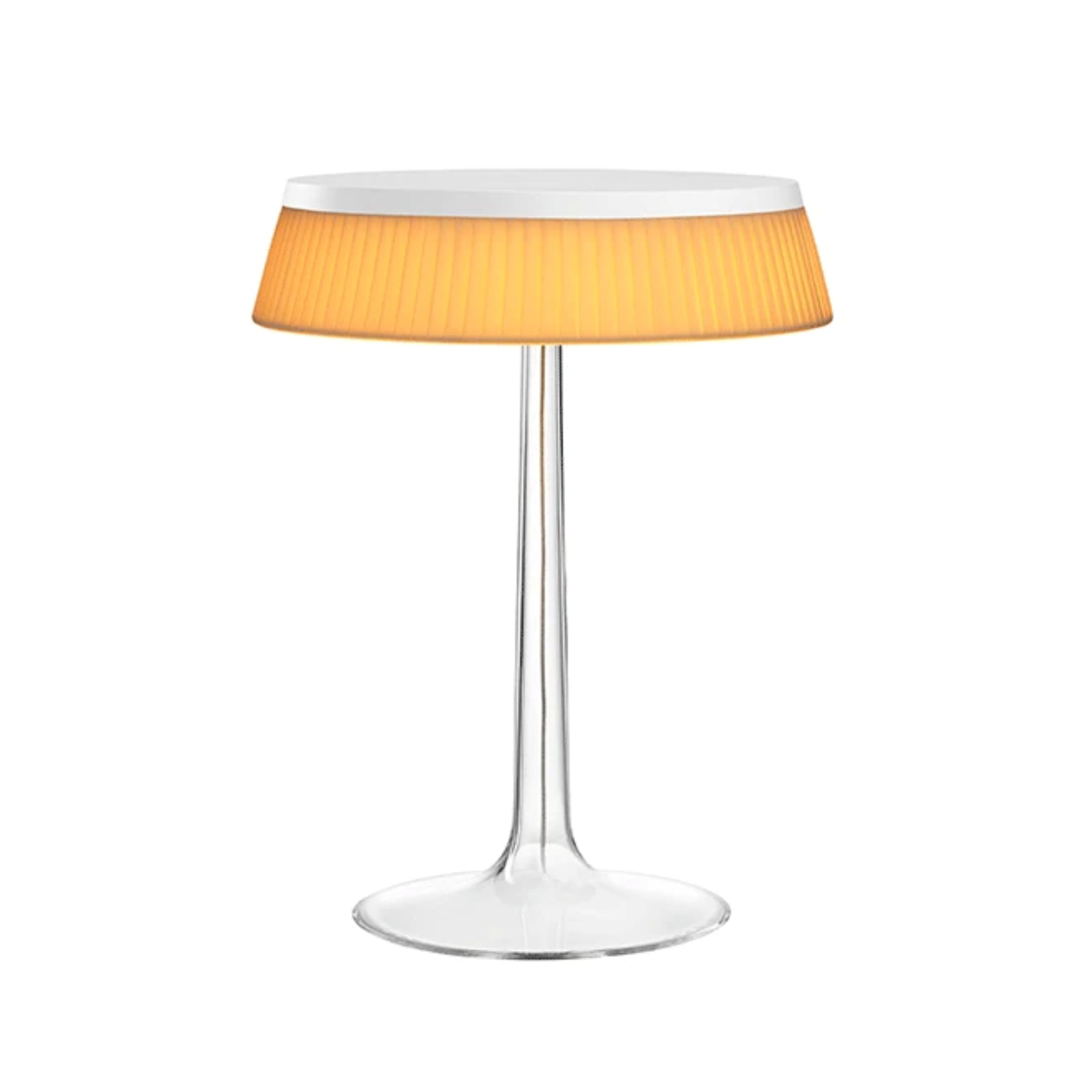 Tischlampe BON JOUR weiß mit Stoffschirm