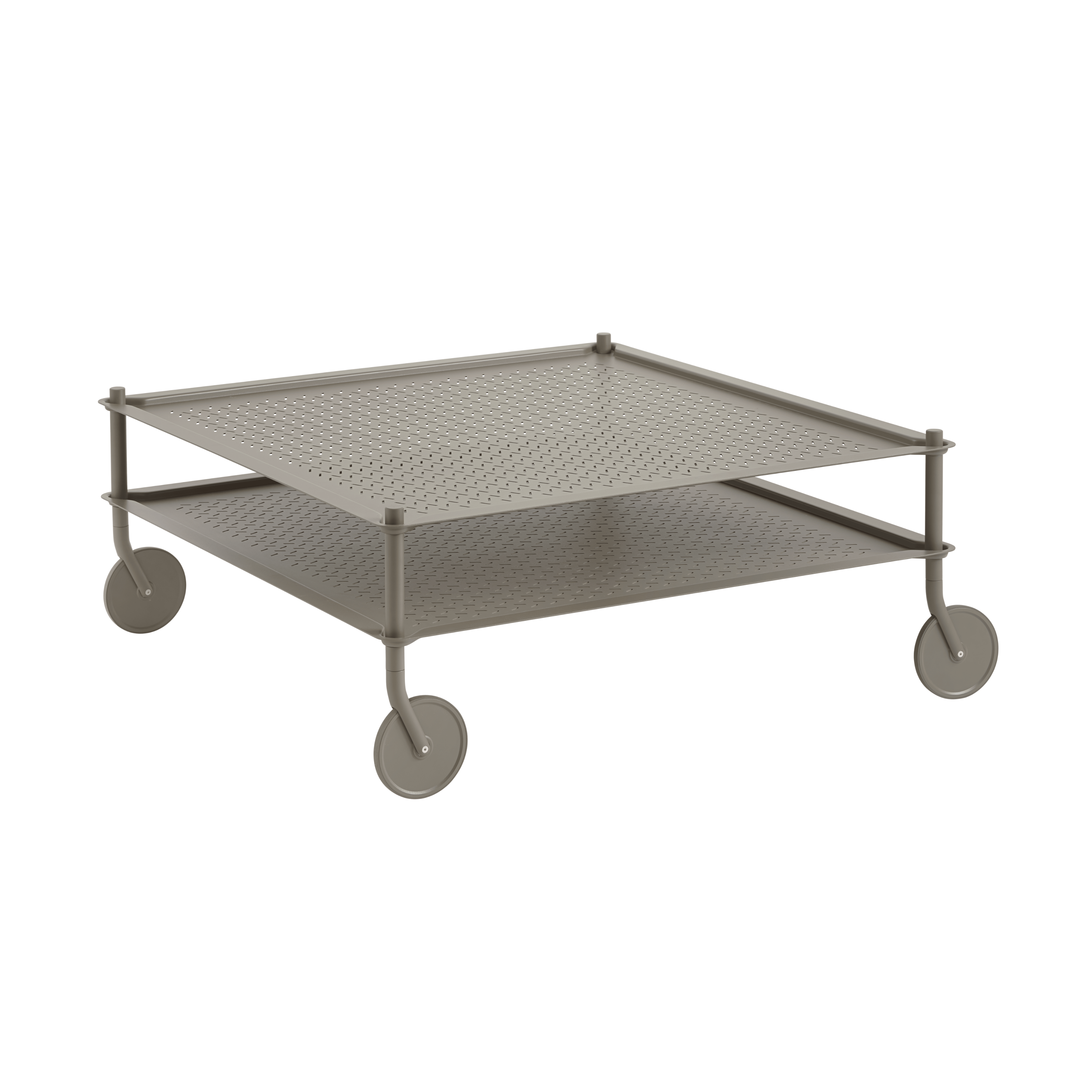 Außen-Couchtisch auf Rollen FLOW taupe