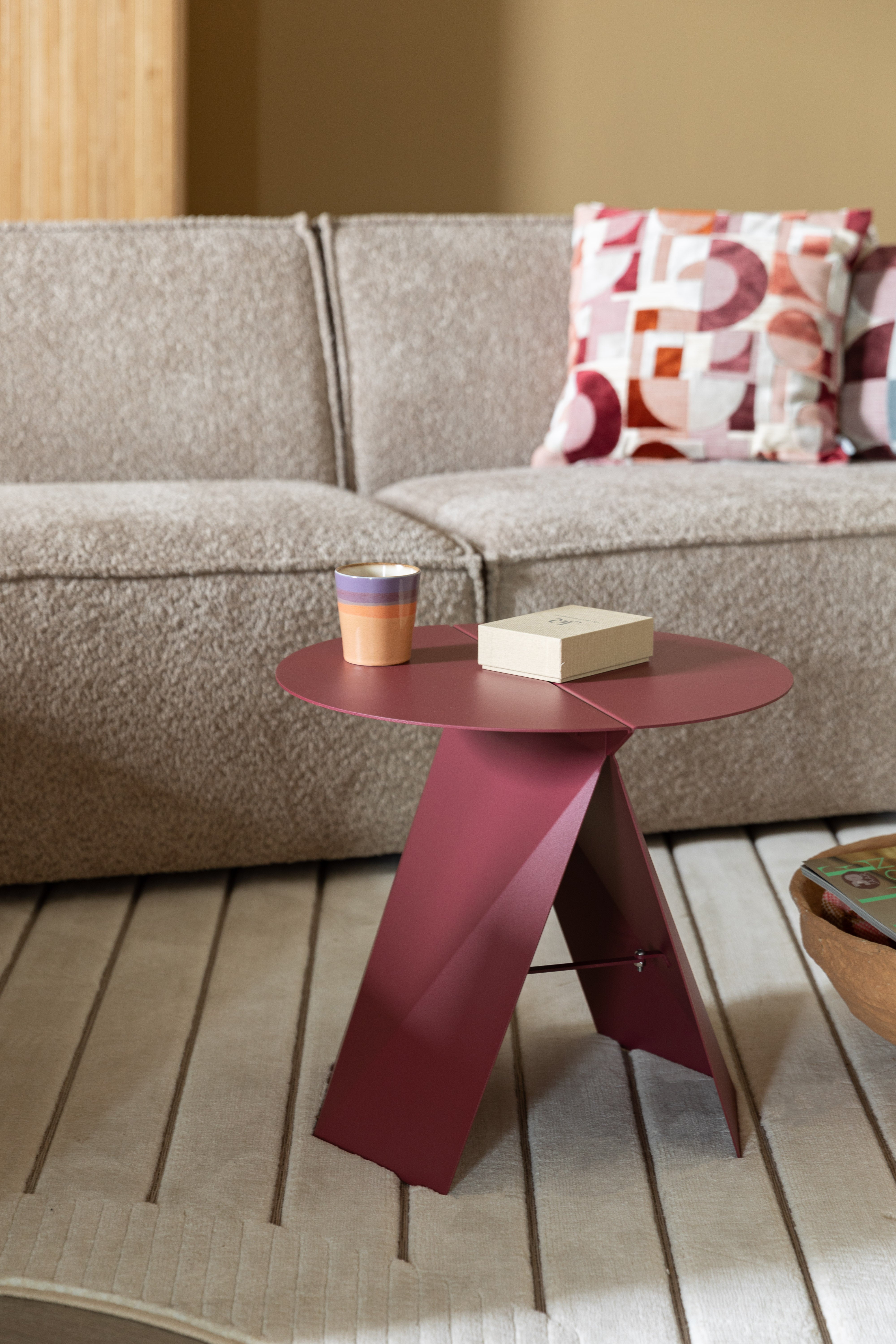 FOLDY Burgundy Side Table
