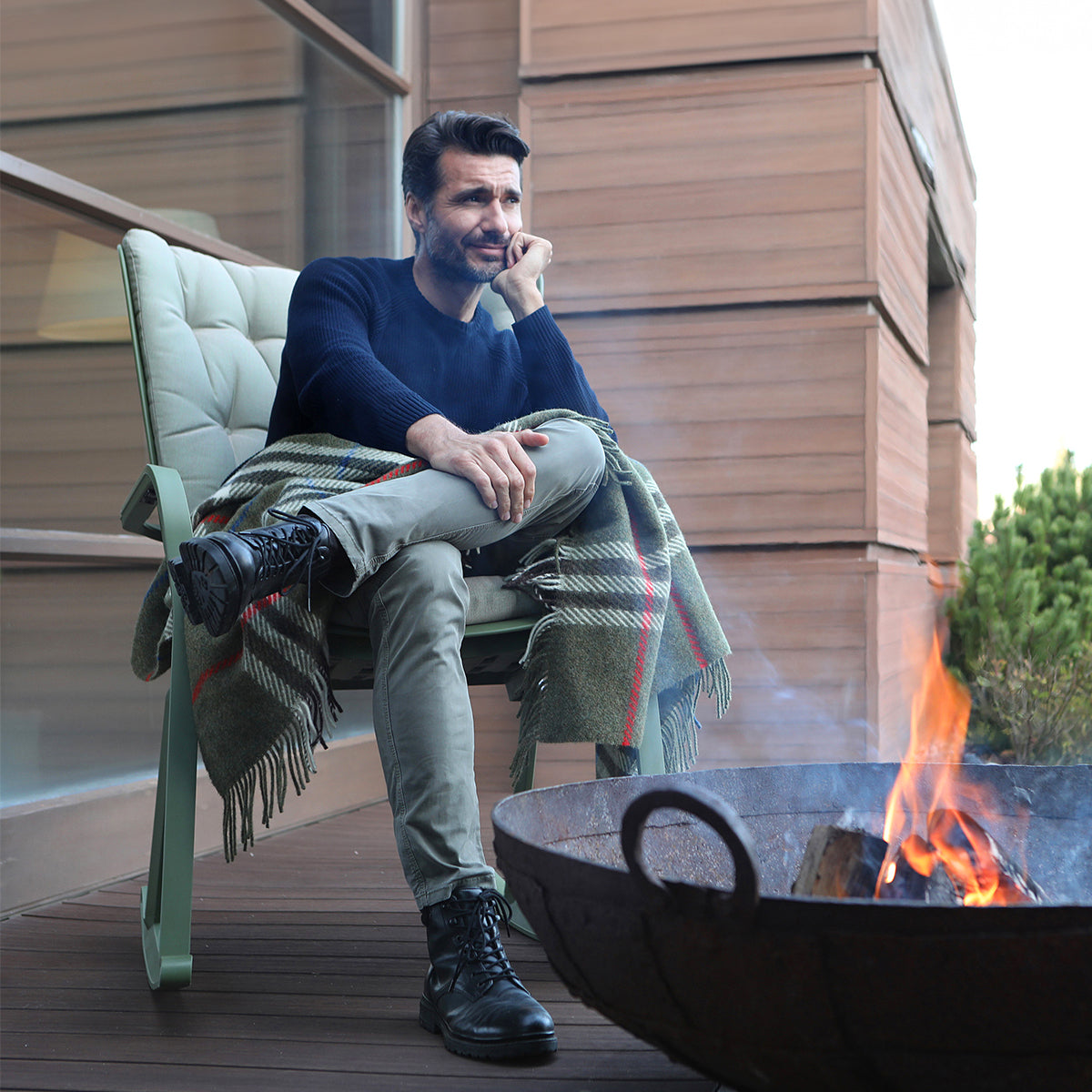 Outdoor Armchair FOLIO agave green