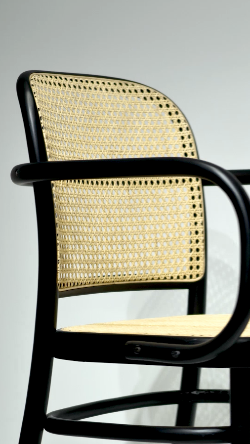 Chair with armrests B-811 beech wood