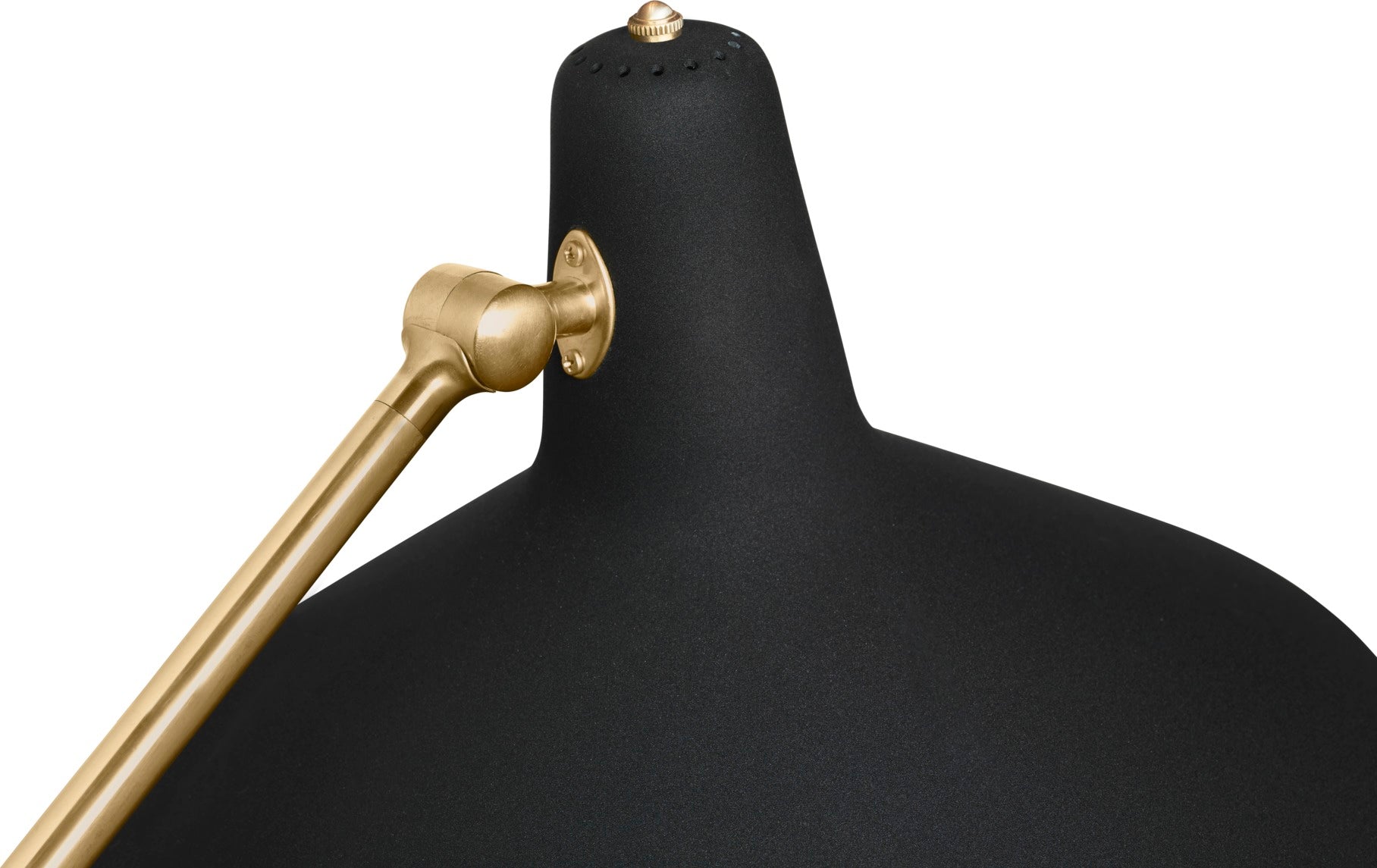 Stehlampe zum Lesen G-10 aus Messing mit Schwarz