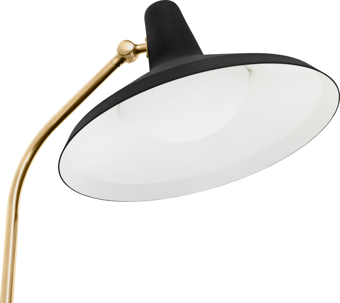 Stehlampe zum Lesen G-10 aus Messing mit Schwarz