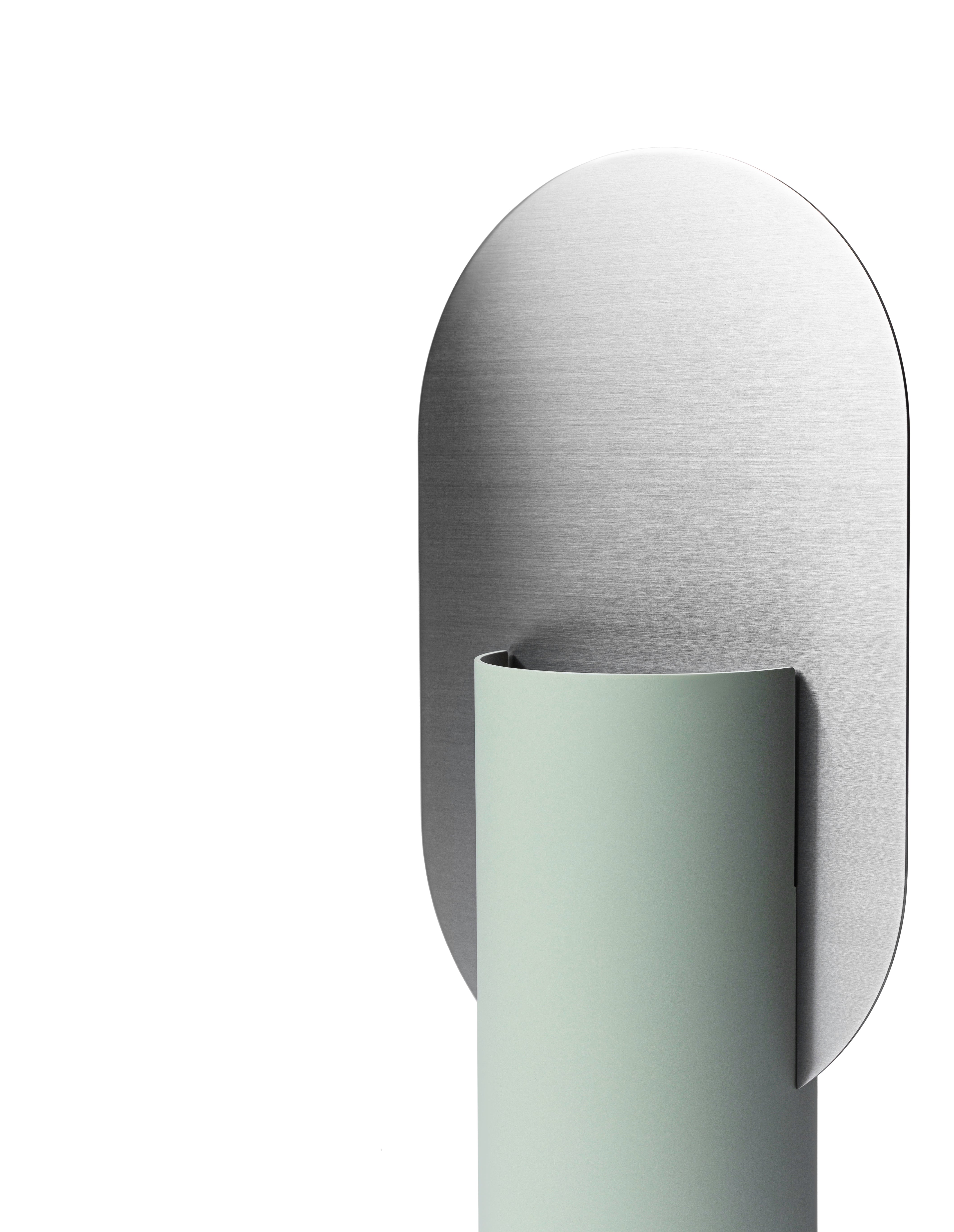 GENKE vase gray-green with steel