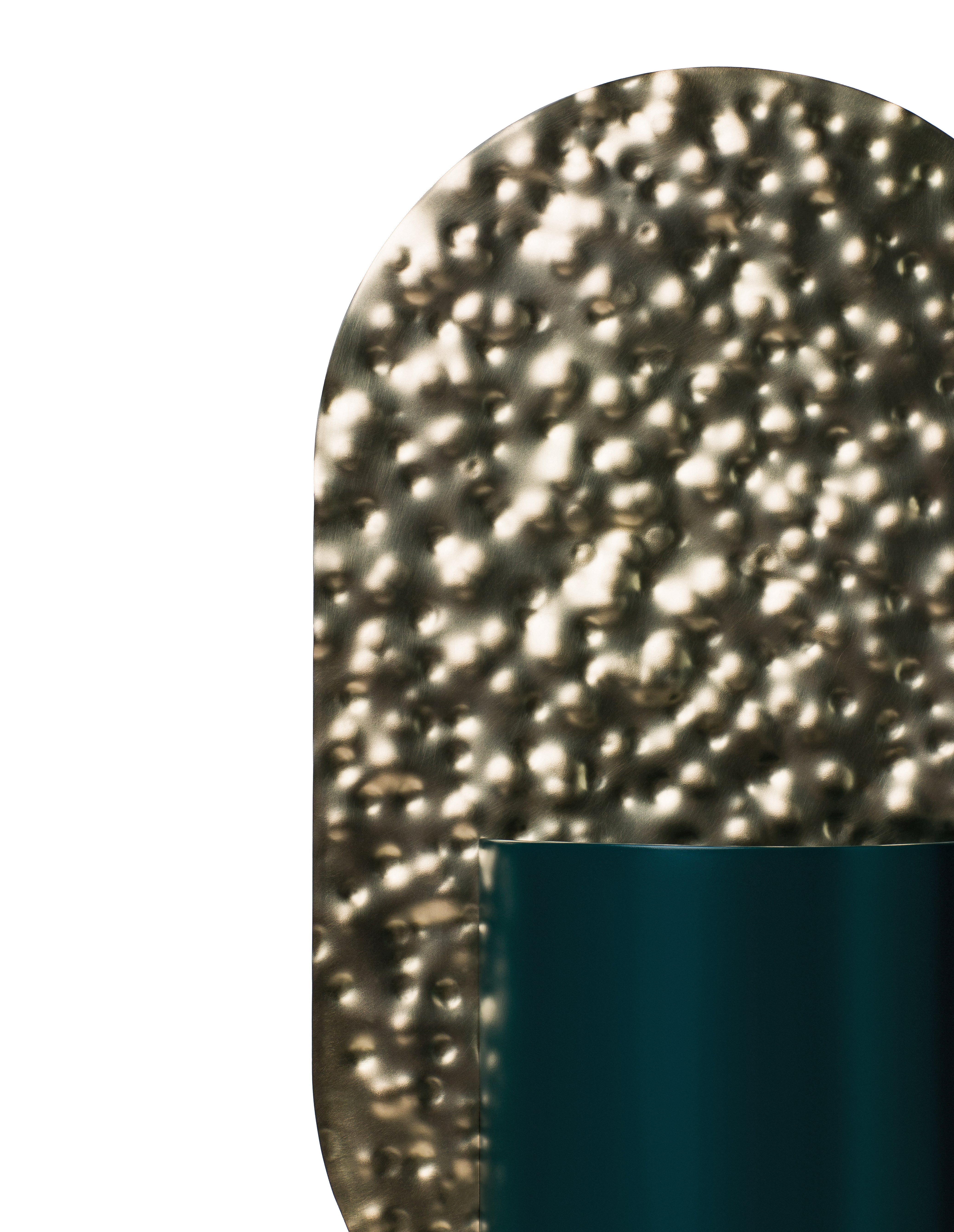 Vase GENKE - NUMMERIERTE EDITION grün mit Messing