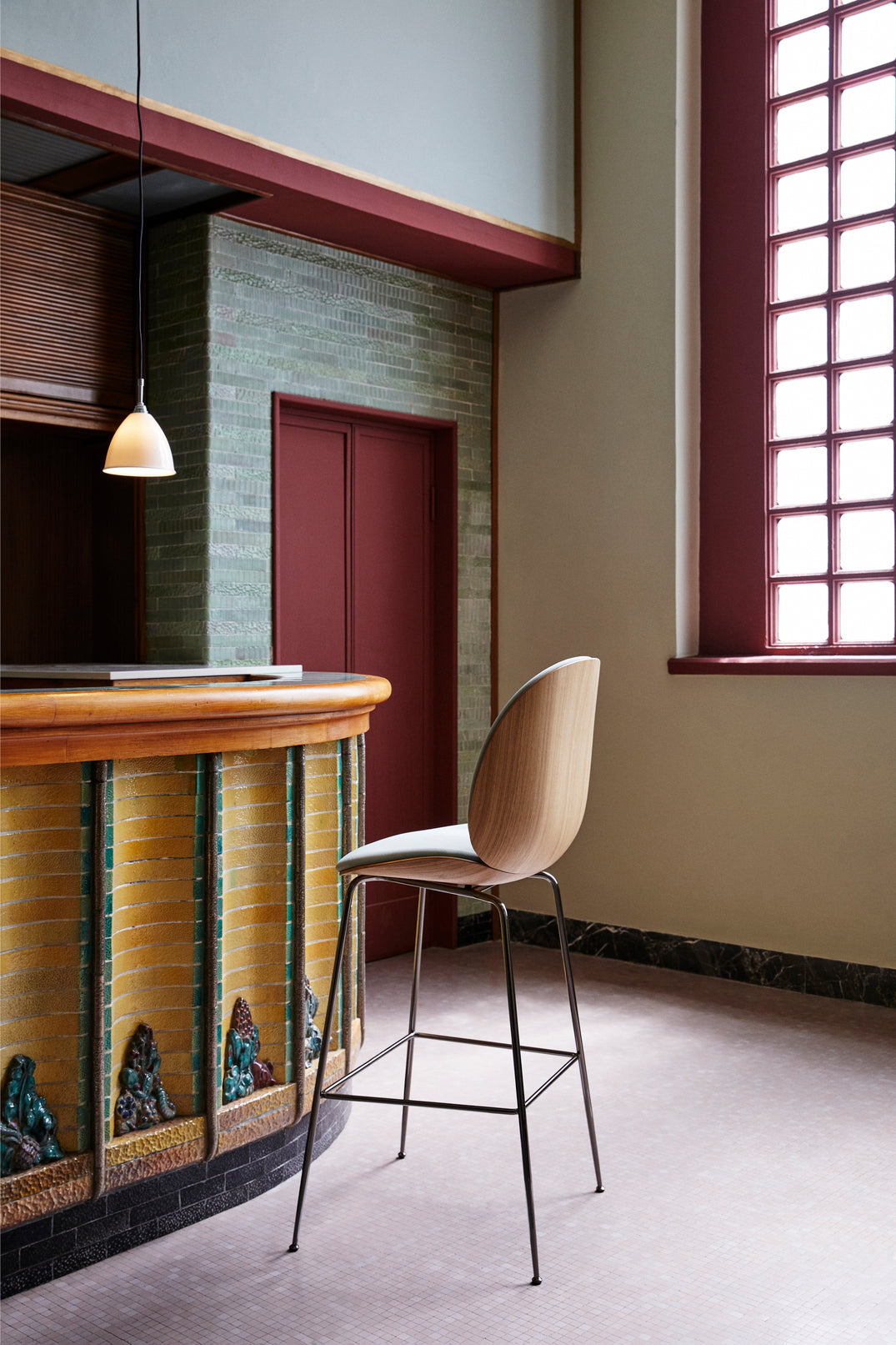 BESTLITE BL9 Black Pendant Lamp with Porcelain Shade