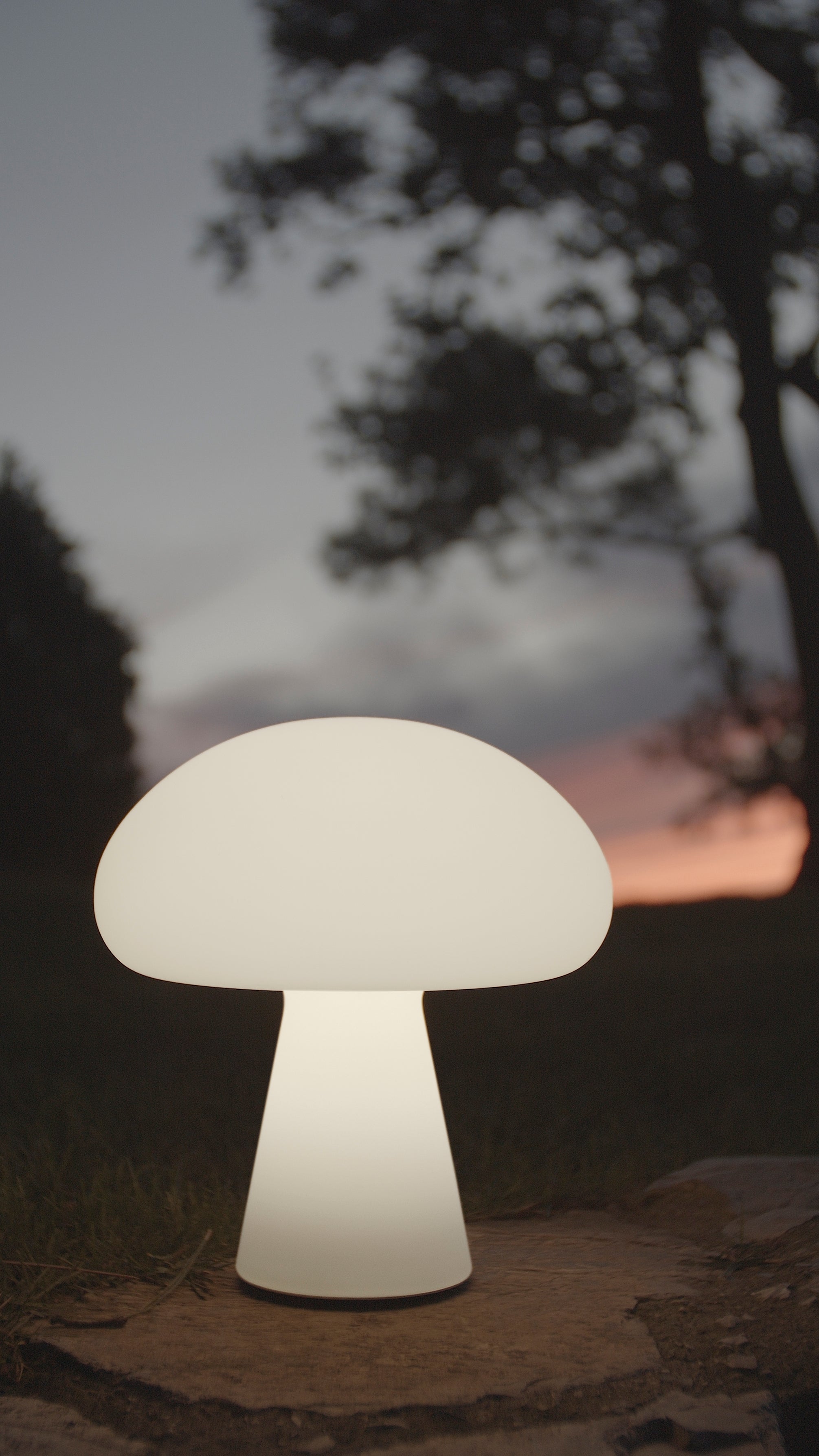 Tragbare Lampe OBELLO mattes Glas