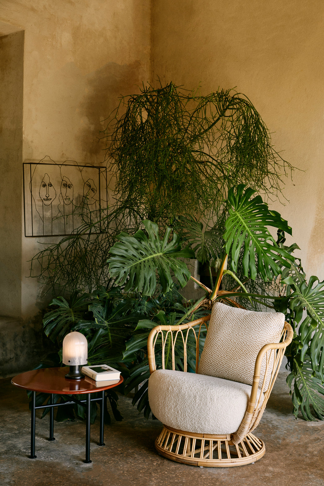 CARMEL Coffee Table Burgundy Ceramic