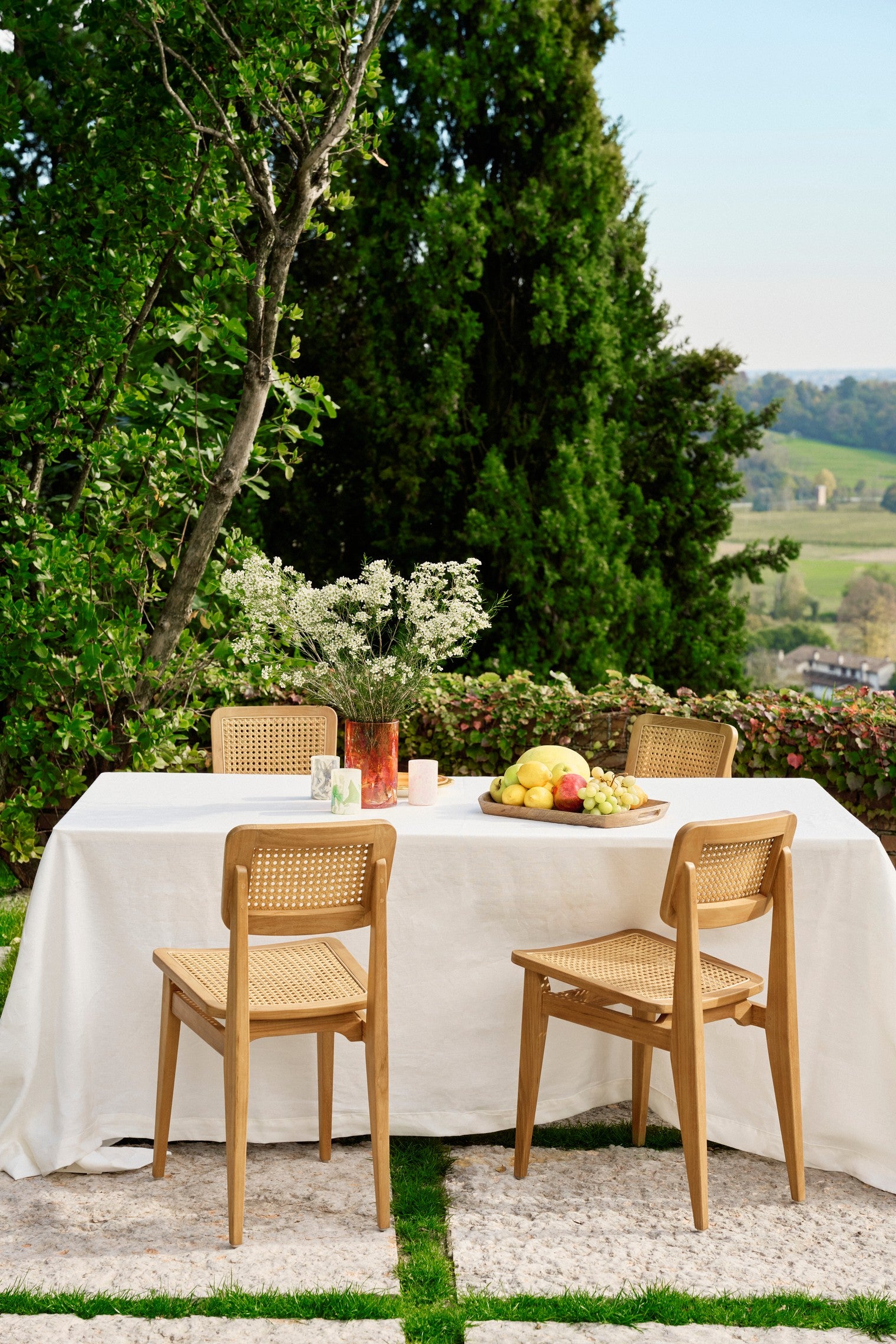 C-CHAIR Garden Chair Teak Wood with Woven Detail