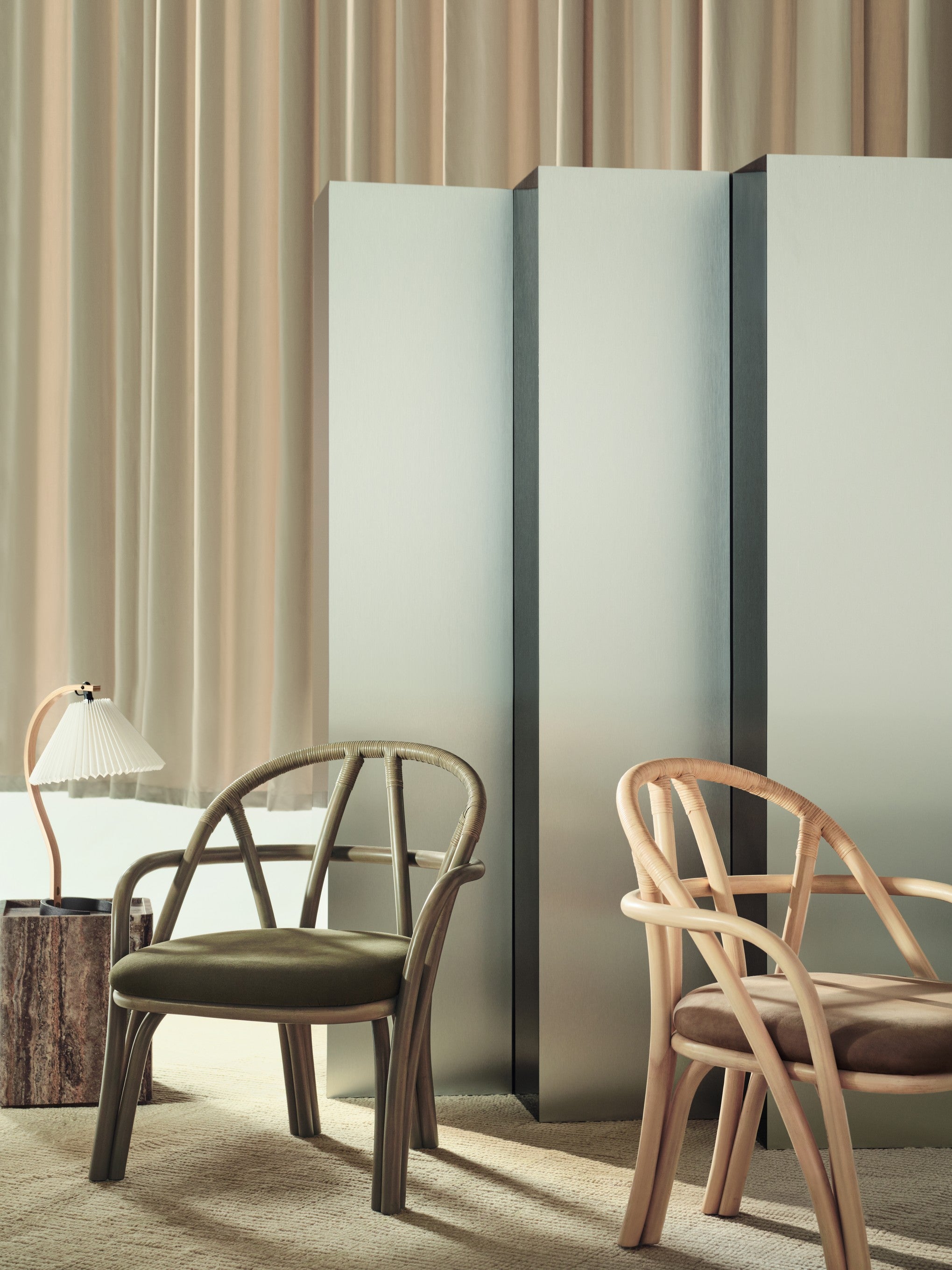 PIETRA Beistelltisch cremefarbener Travertin