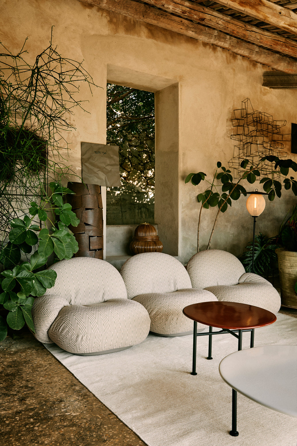 CARMEL Coffee Table Burgundy Ceramic