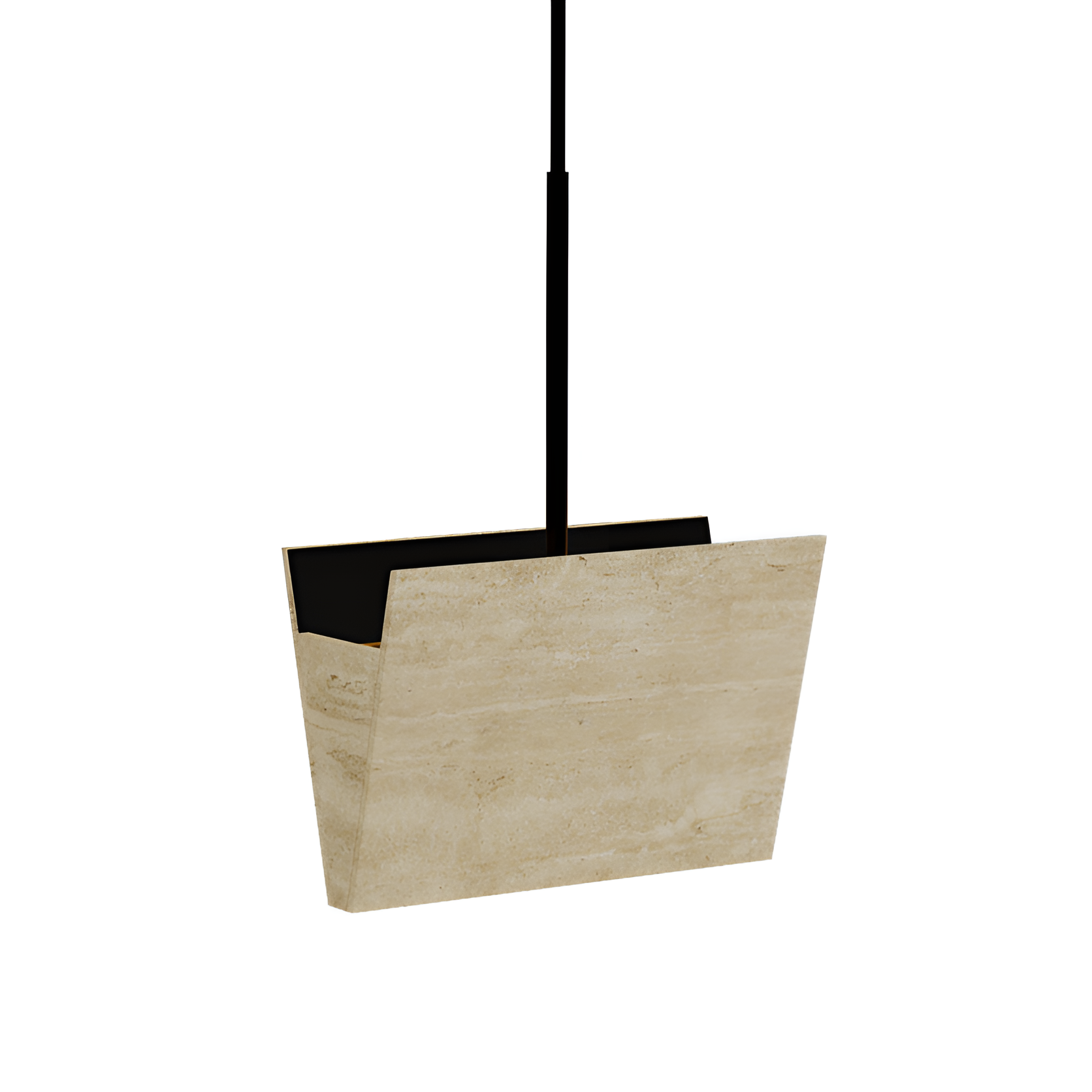 Travertine hanging lamp
