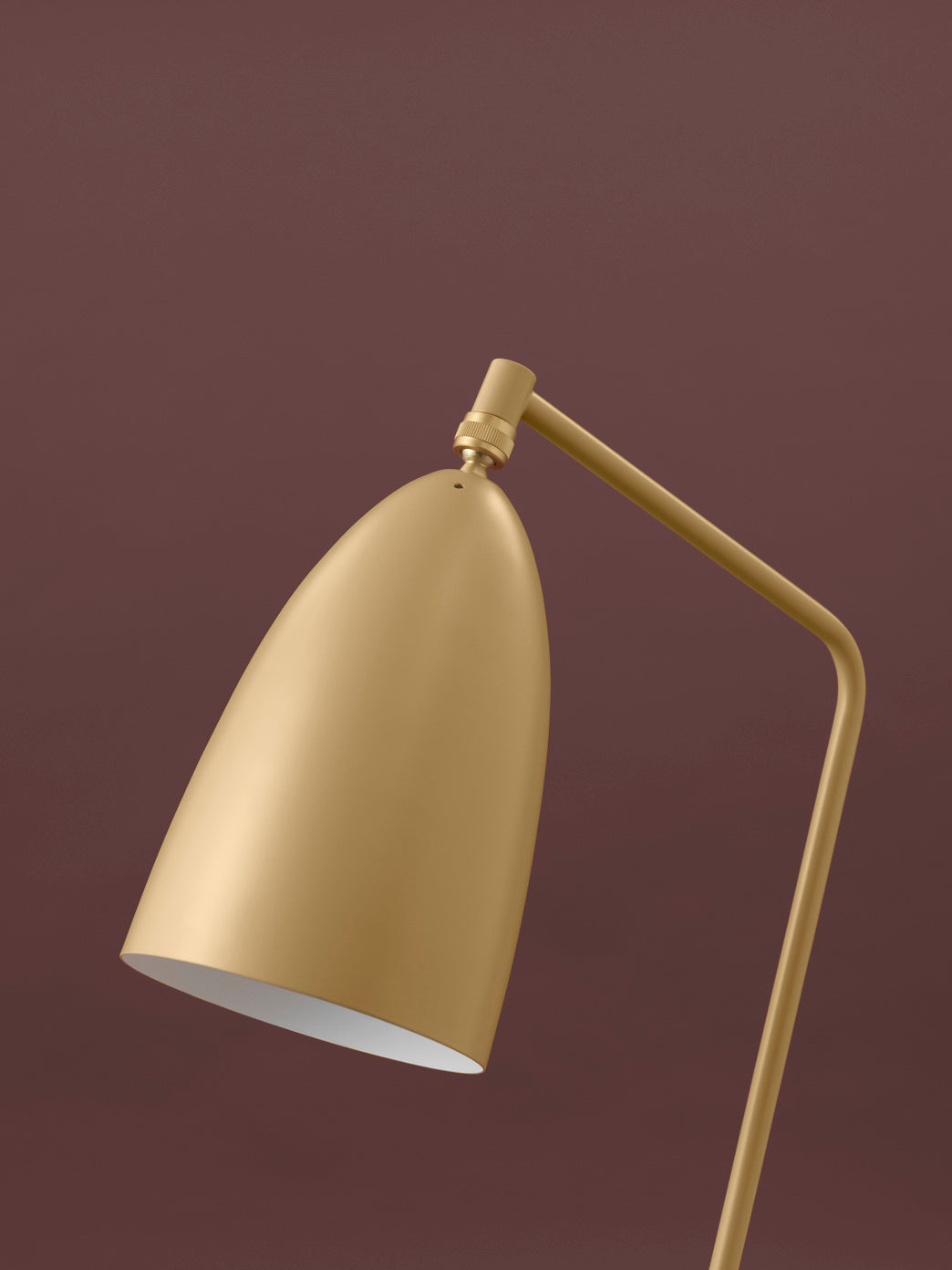 GRÄSHOPPA black glossy reading floor lamp tripod