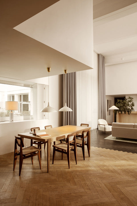 Ausziehbarer Tisch S-TABLE aus Nussbaumholz