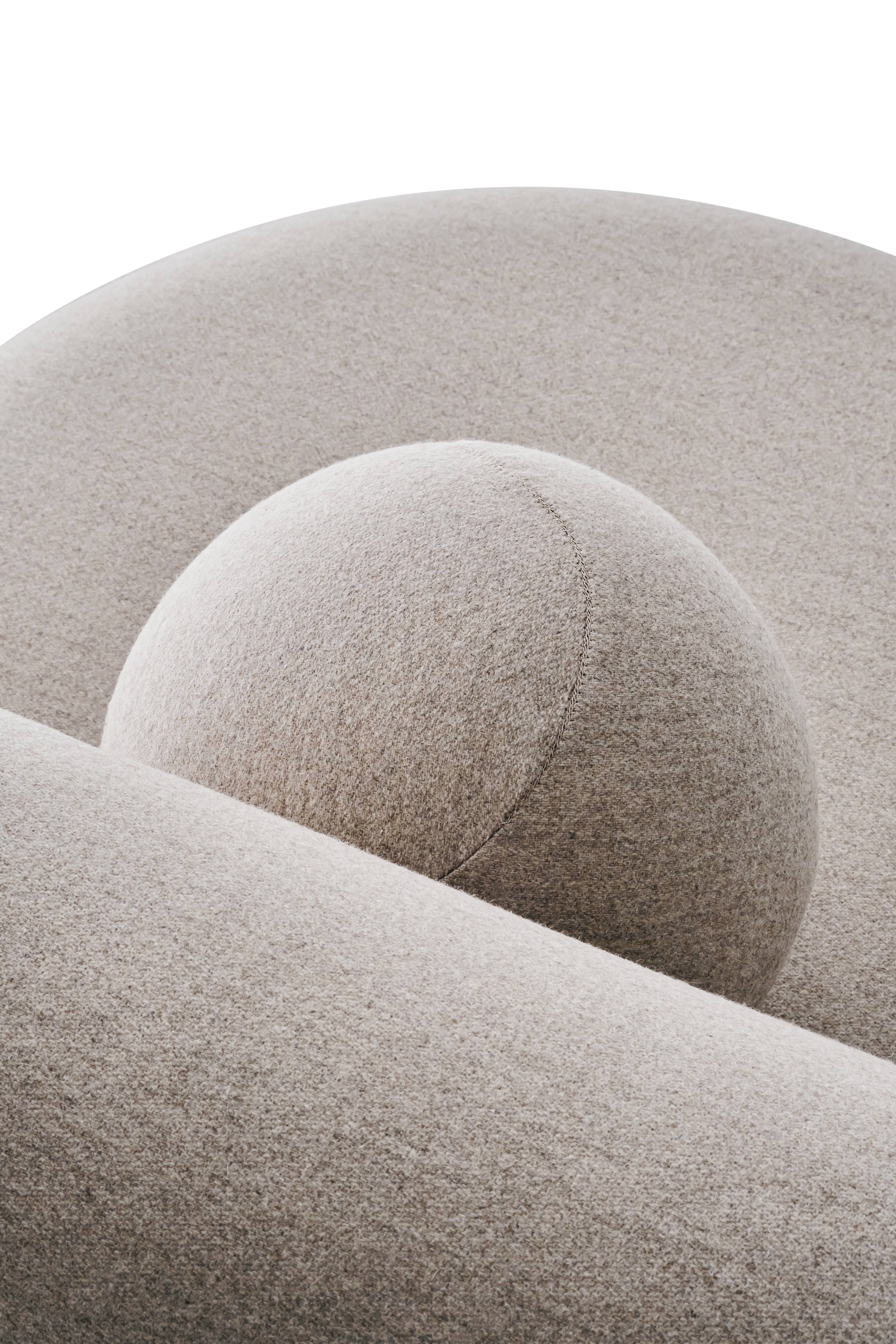 Sessel GROPIUS CS2 gepolstert mit Holzgestell