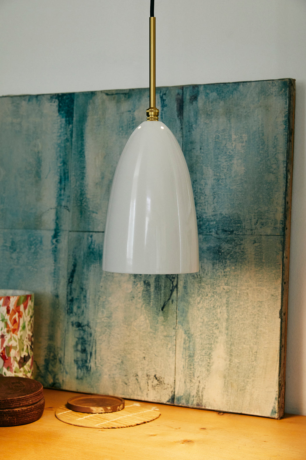 GRÄSHOPPA pendant lamp white