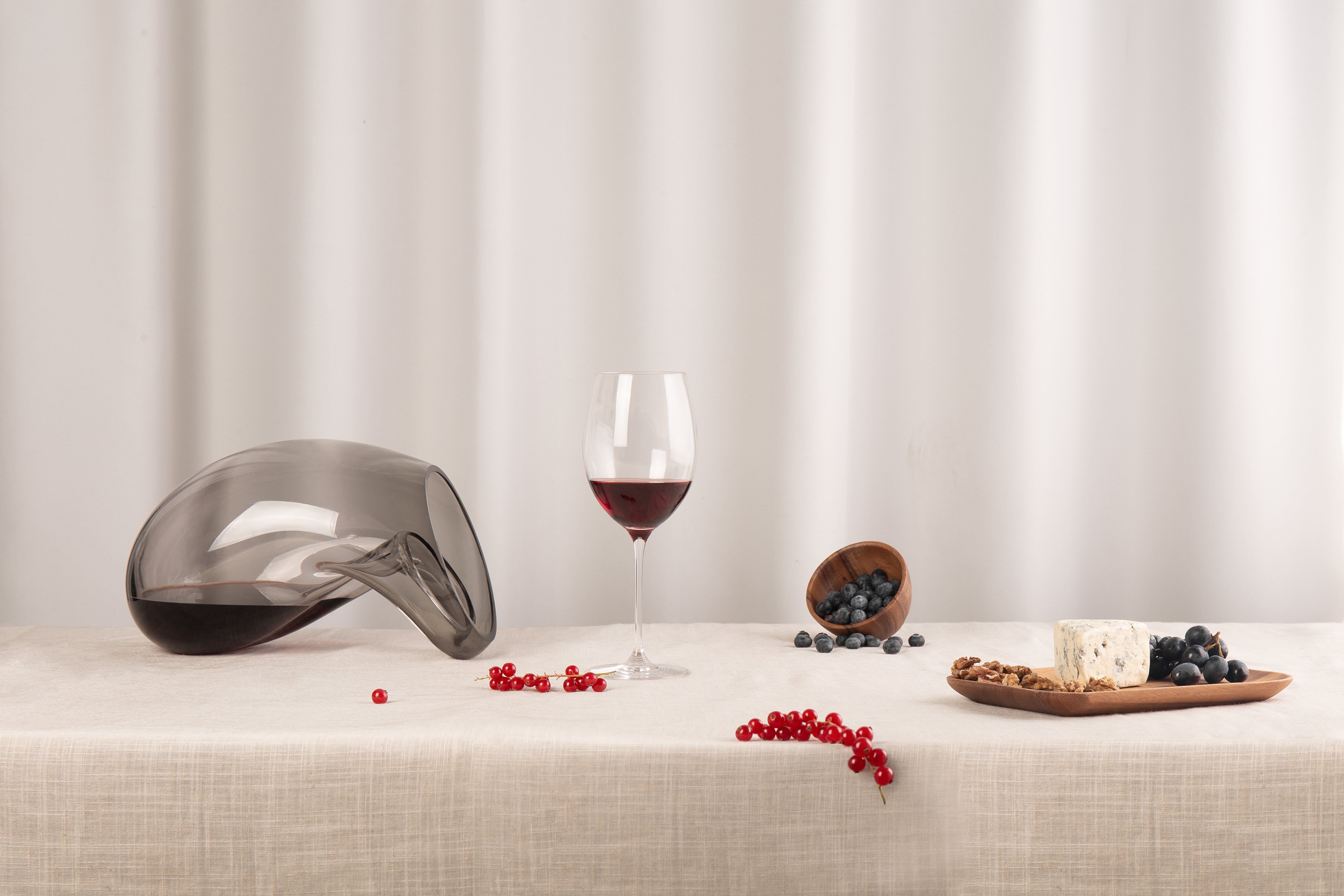 Vase GUTTA BOON grau mit Schwarz