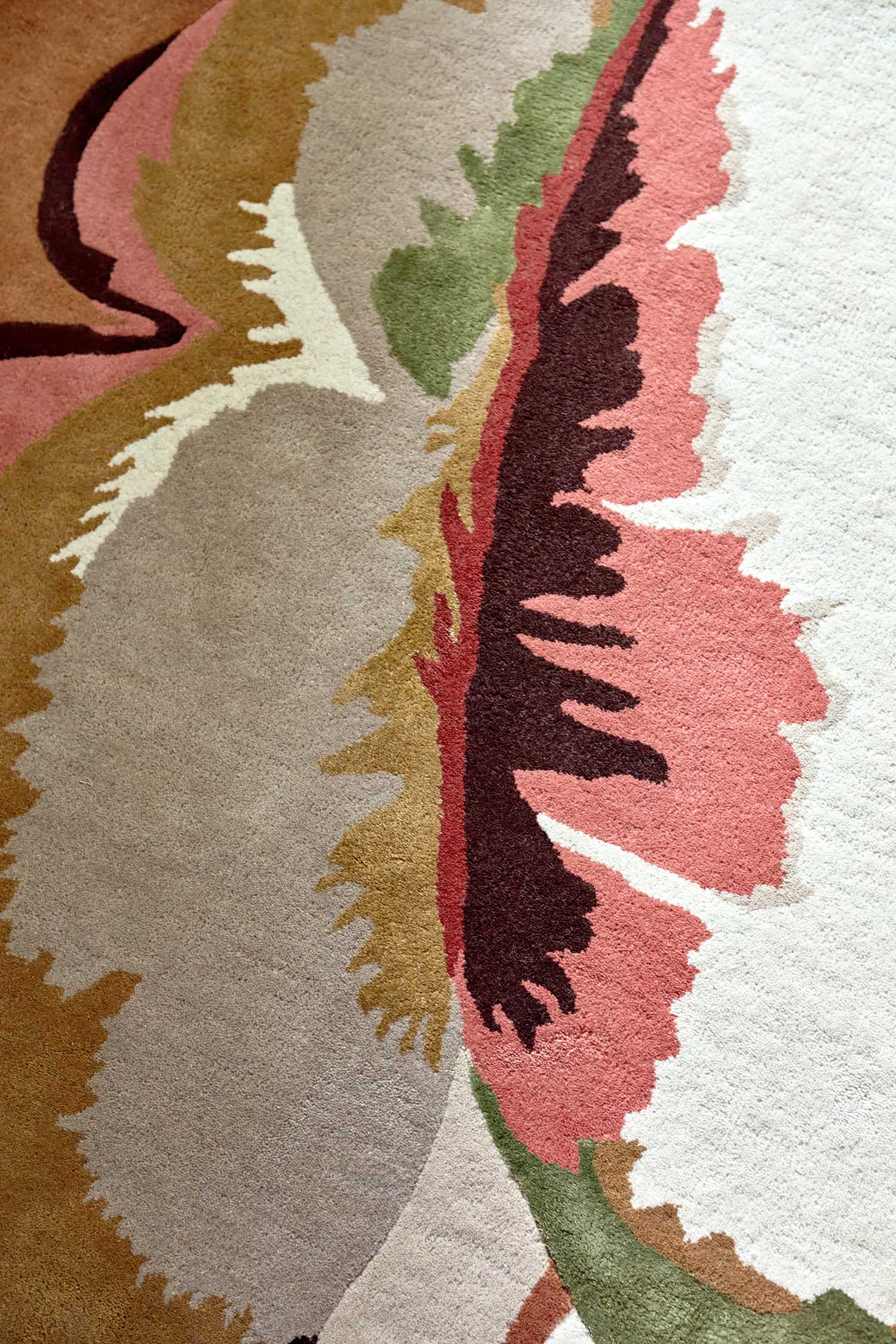 Calathea rug Amber Brazilian Rosewood beige-brown