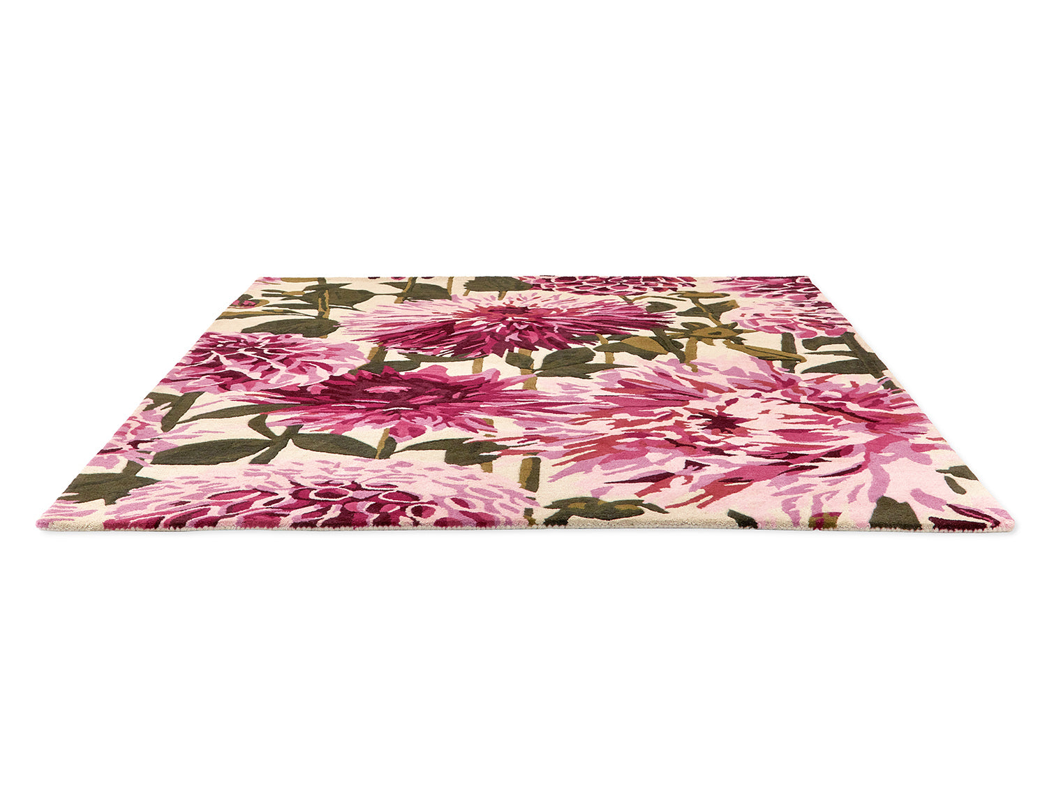 Dahlia Fuchsia Palm rug pink-green