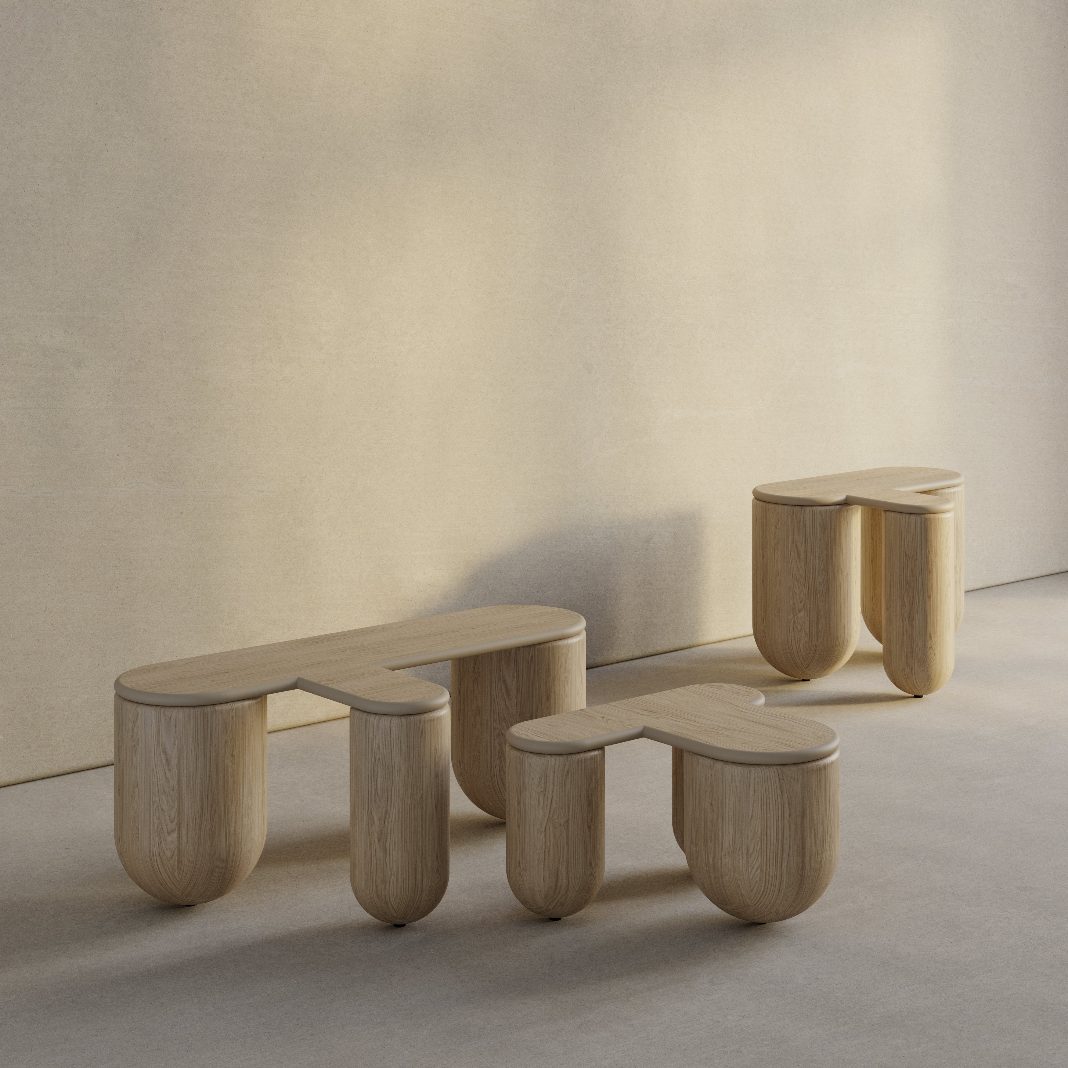 HELLO 3 Ash Wood Coffee Table