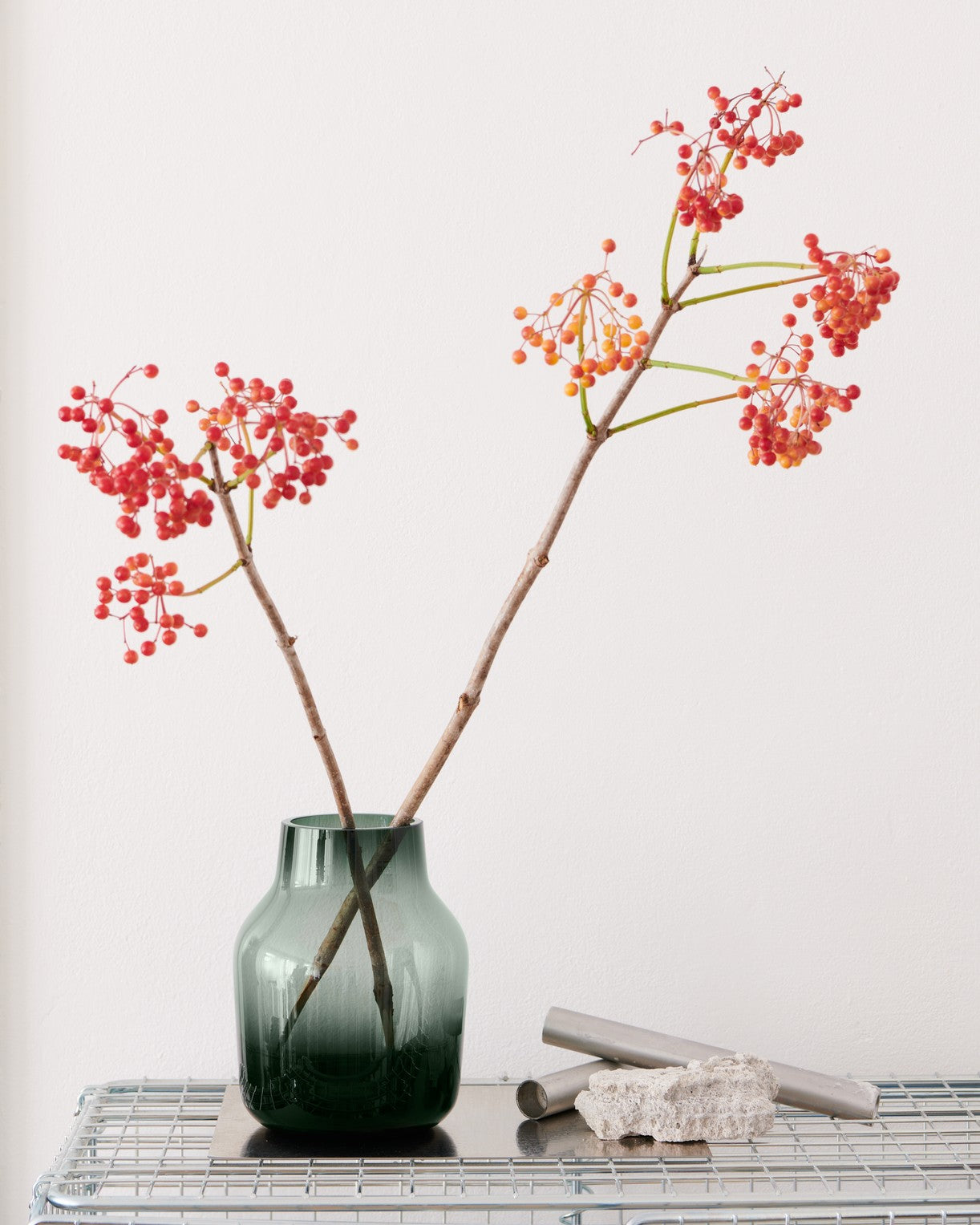 Dark Green SILENT Glass Vase