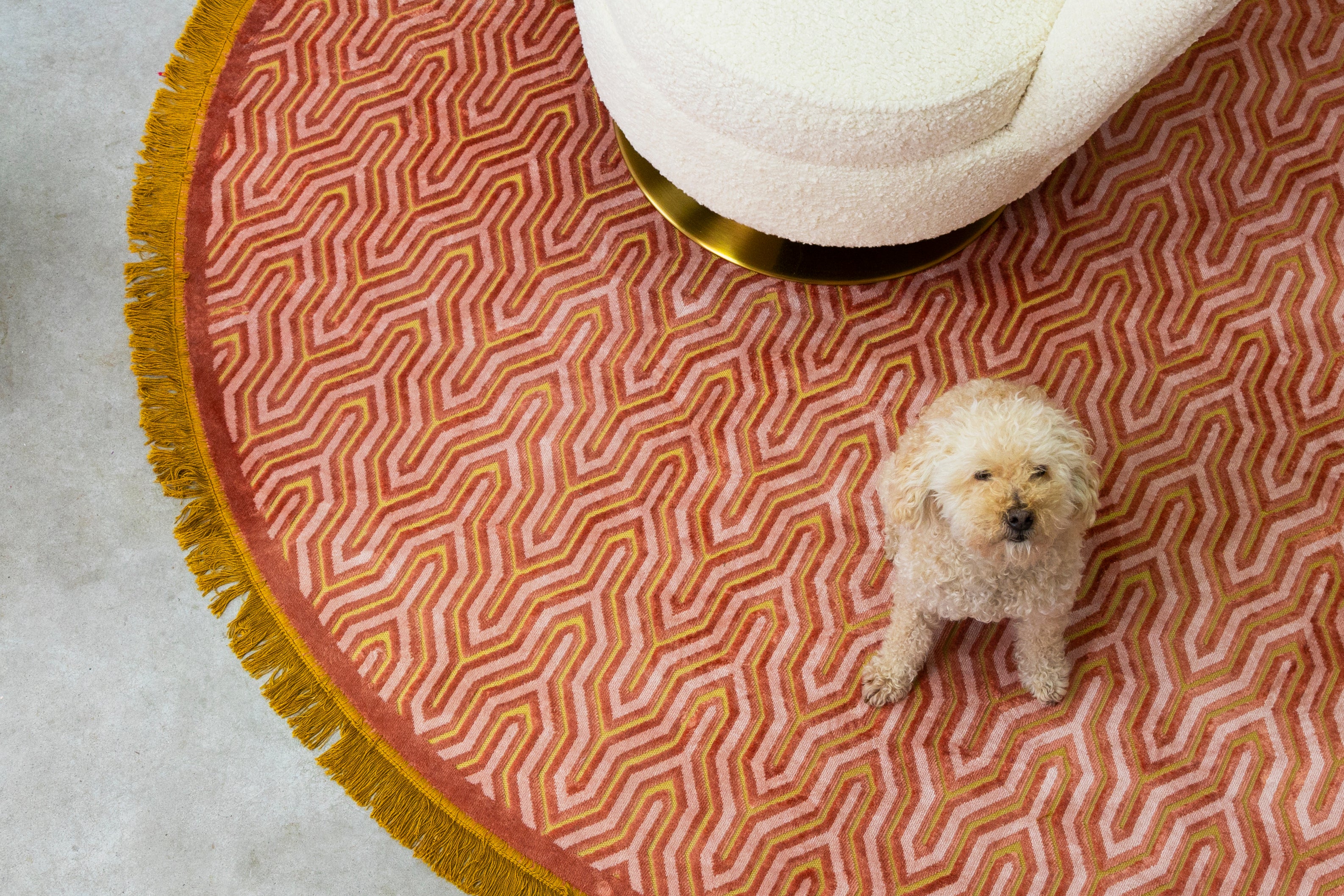 Round rug and Feel So soft pink