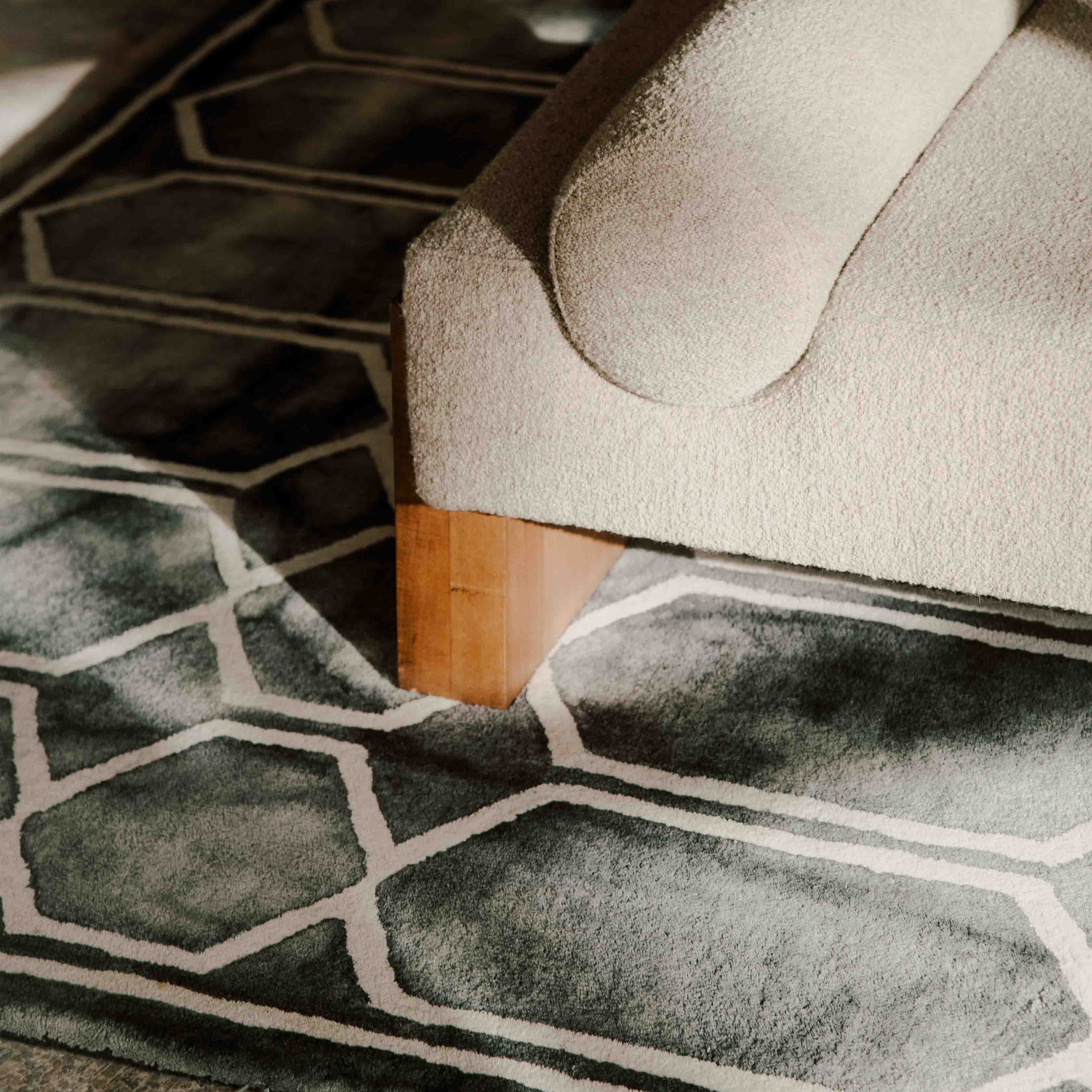 Teppich TIE DYE meeresblau