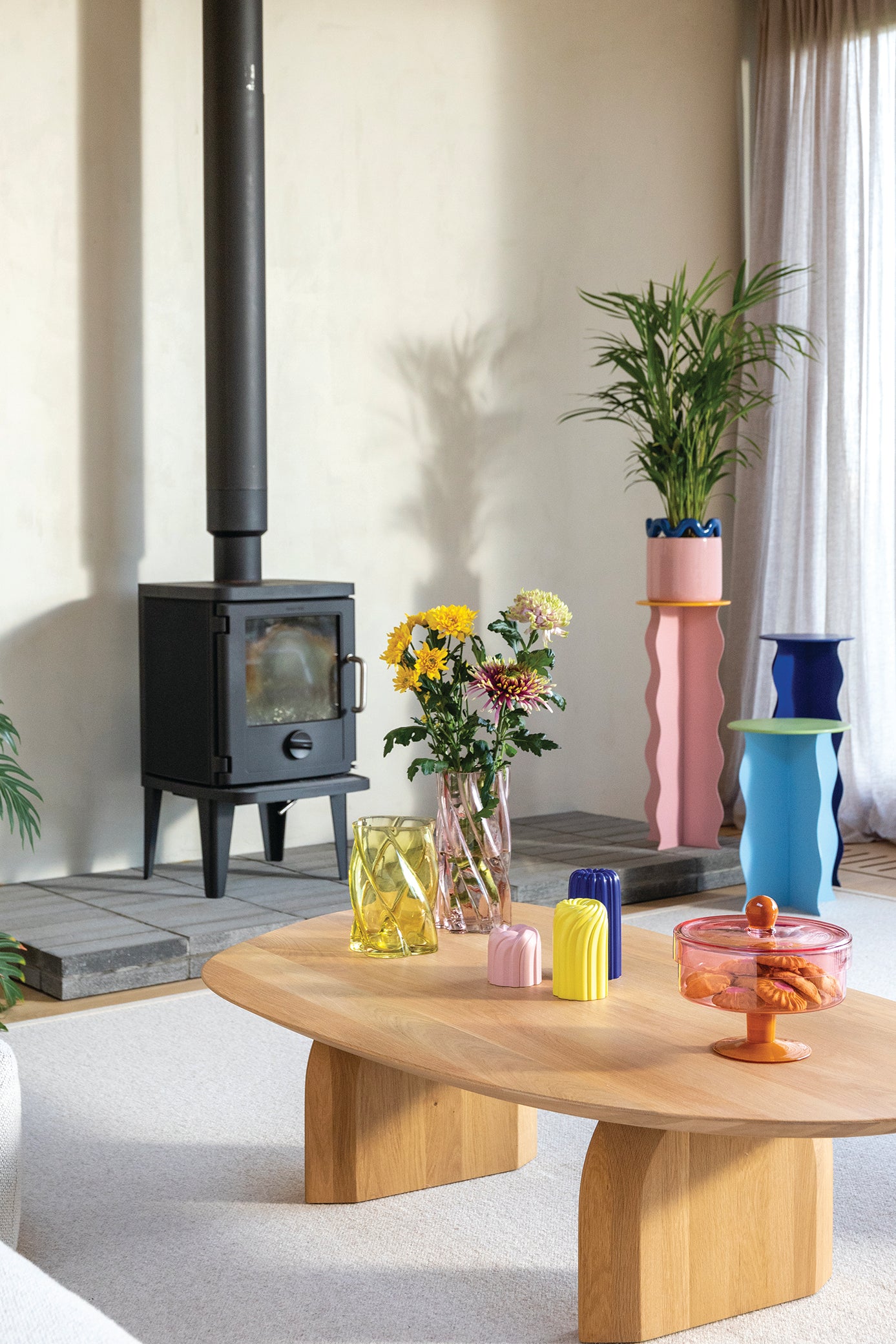 Vase MARSHMALLOW gelbes Glas