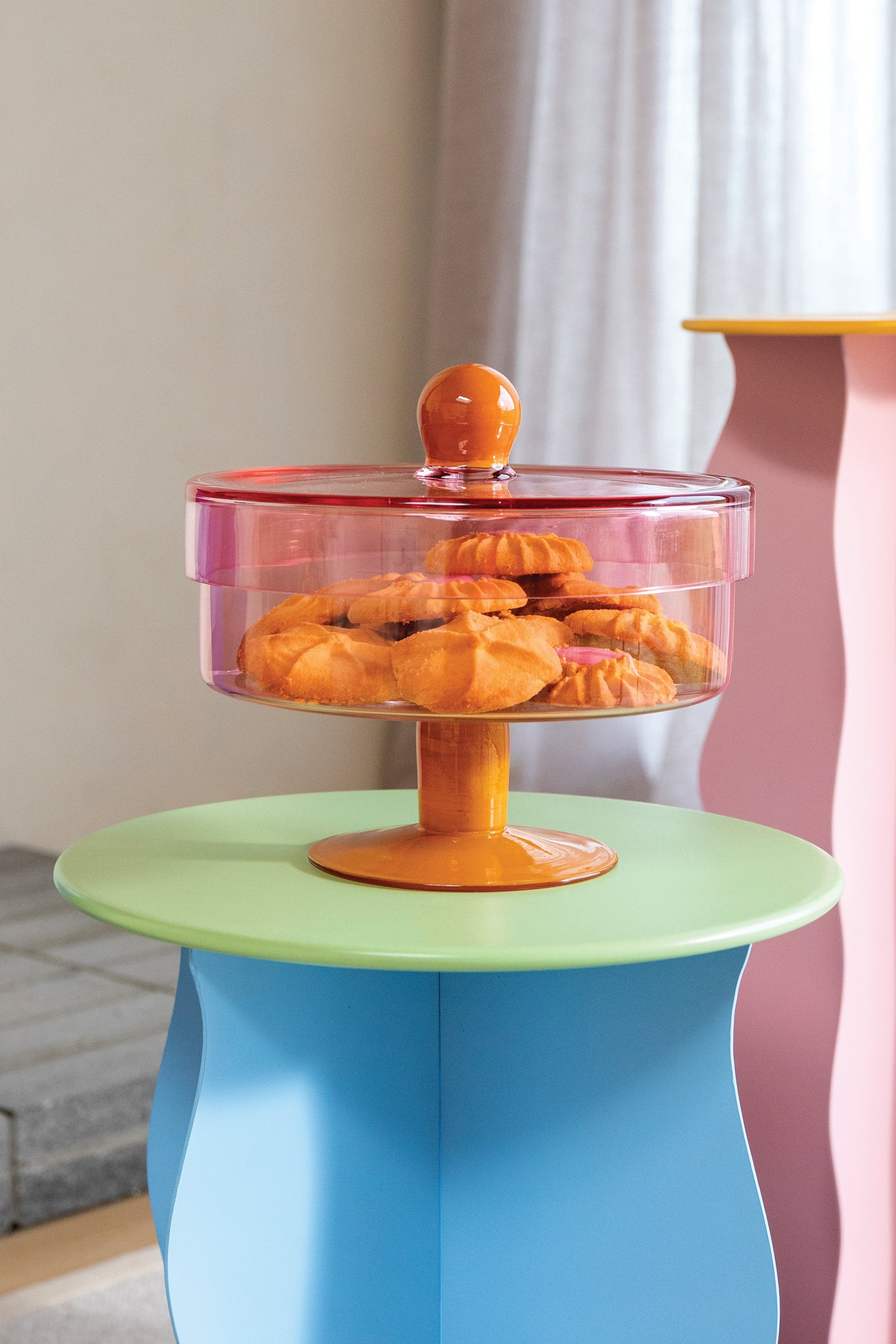 Patera mit Deckel DUO rosa mit orange