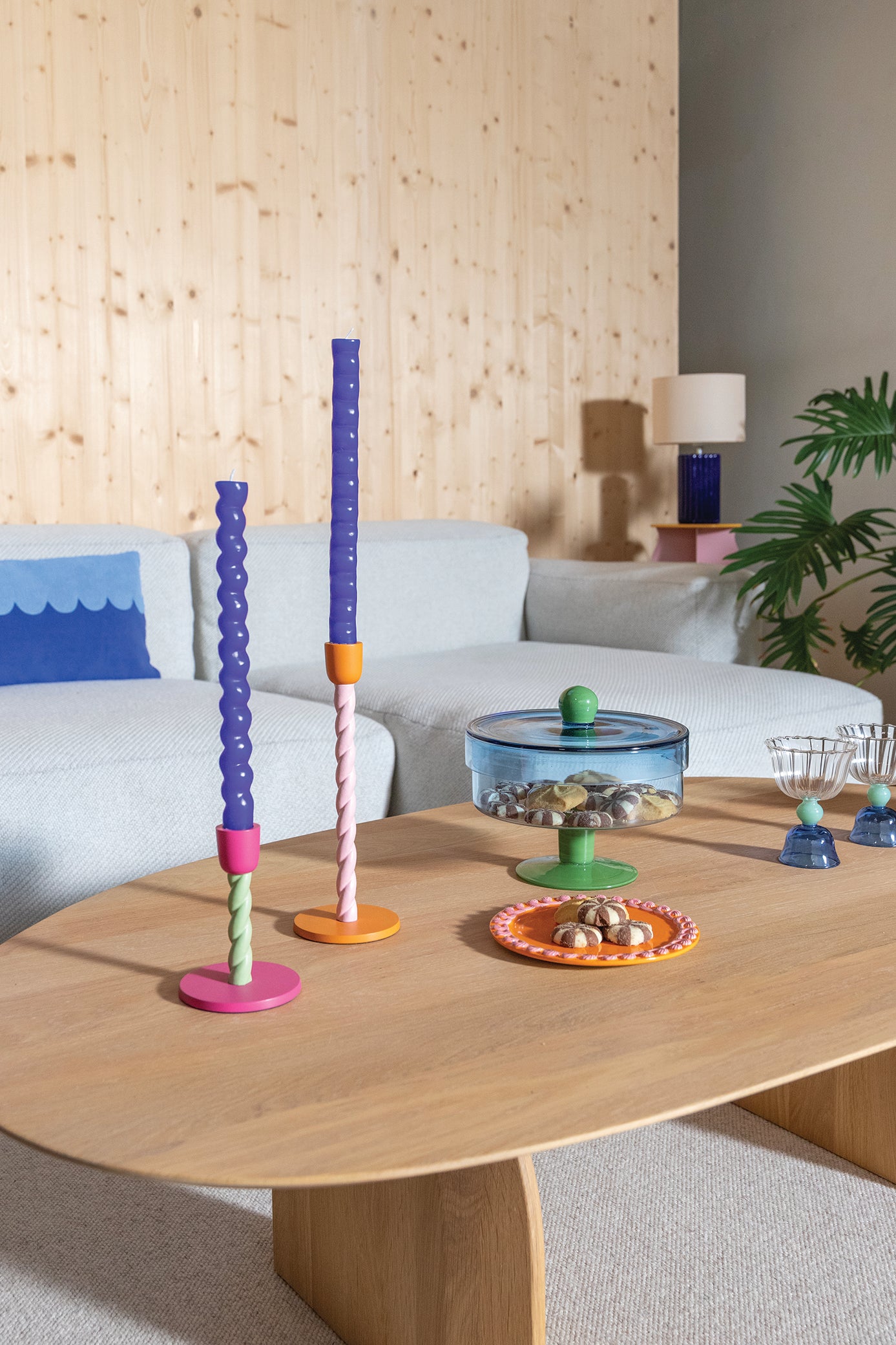 Patera mit Deckel DUO blau mit grün