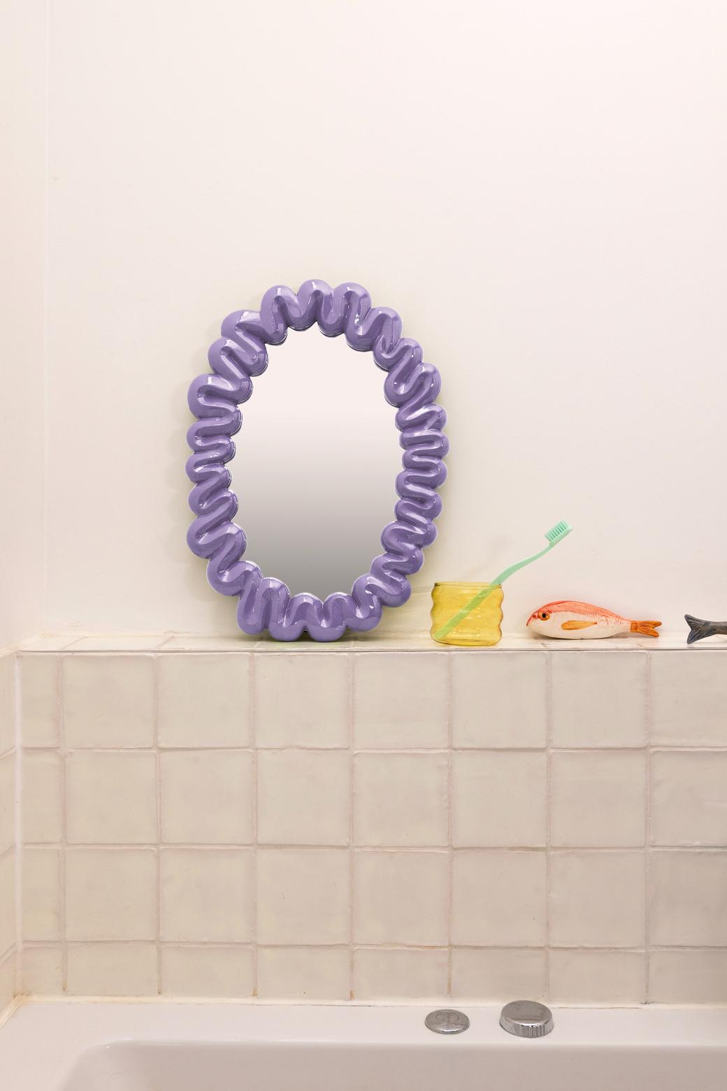 Oval Mirror DRIBBLE Purple