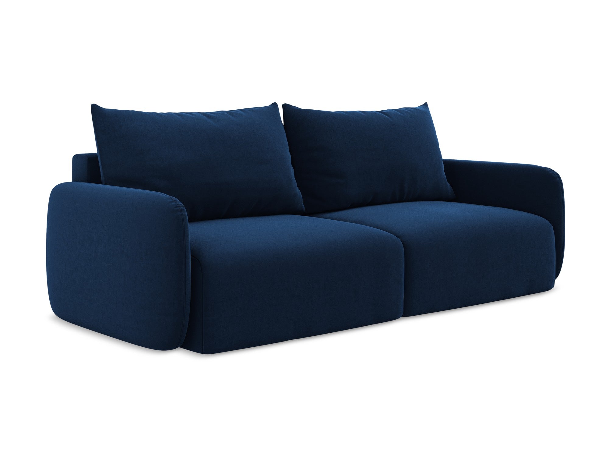 Sofa aus Samt für 3 Personen mit Schlaf-Funktion KALENA in königsblau