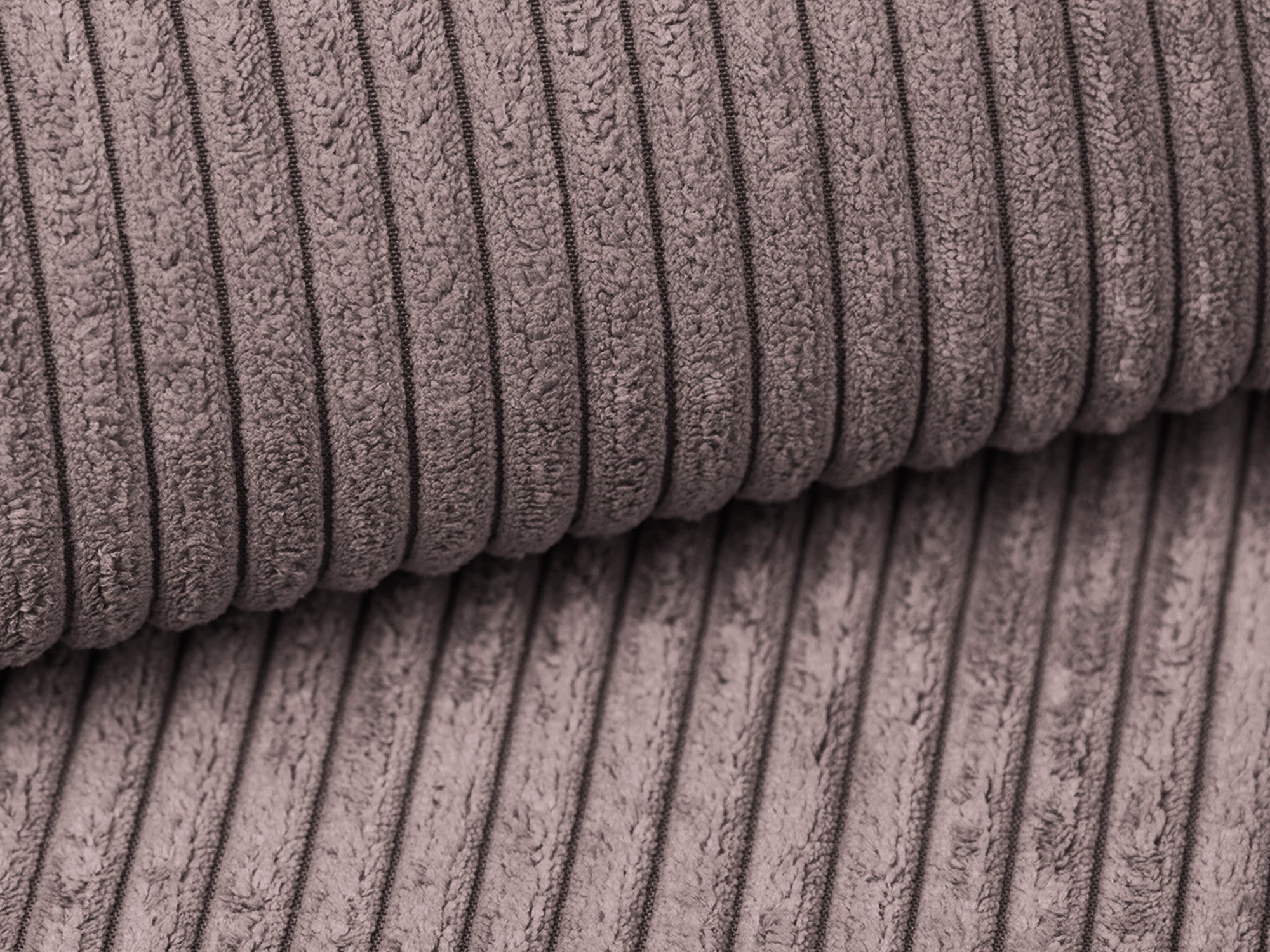 Sofa für 3 Personen mit Schlaf-Funktion KALENA in gedämpftem rosa Cord