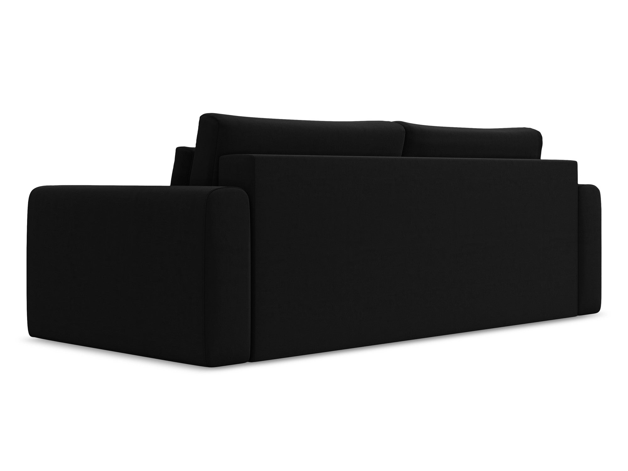 Black 3-Seater Velvet Sofa with Sleeping Function KAPUA