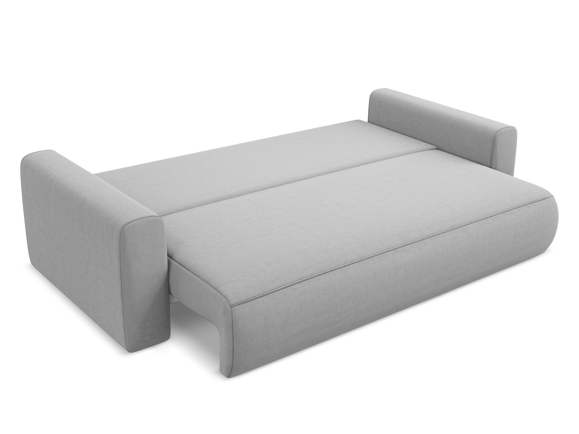 Sofa aus Samt für 3 Personen mit Schlaf-Funktion KAPUA grau