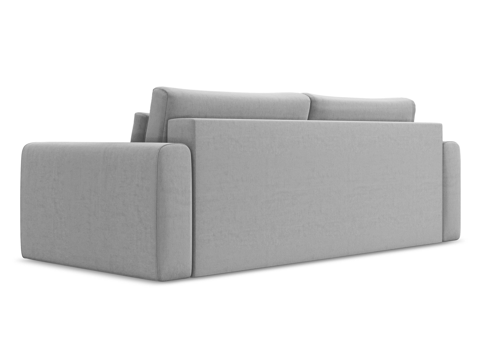 Sofa aus Samt für 3 Personen mit Schlaf-Funktion KAPUA grau