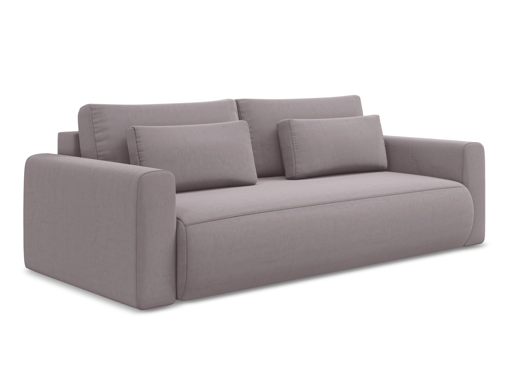 Sofa aus Samt für 3 Personen mit Schlaf-Funktion KAPUA in Lavendel