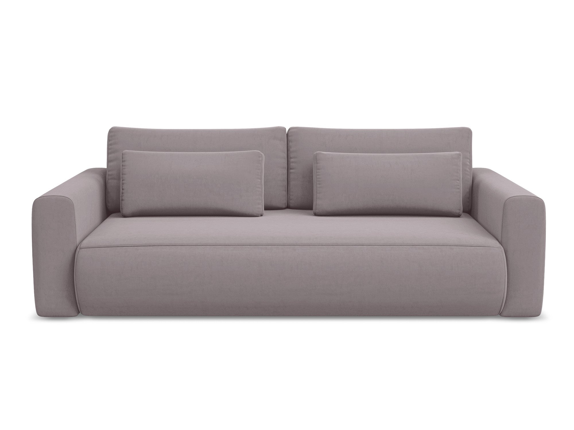 Sofa aus Samt für 3 Personen mit Schlaf-Funktion KAPUA in Lavendel