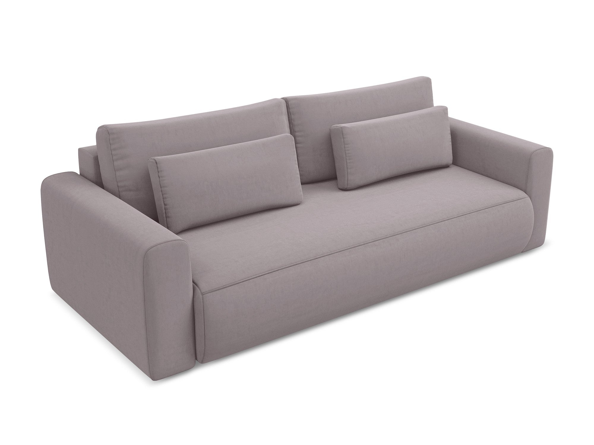 Sofa aus Samt für 3 Personen mit Schlaf-Funktion KAPUA in Lavendel