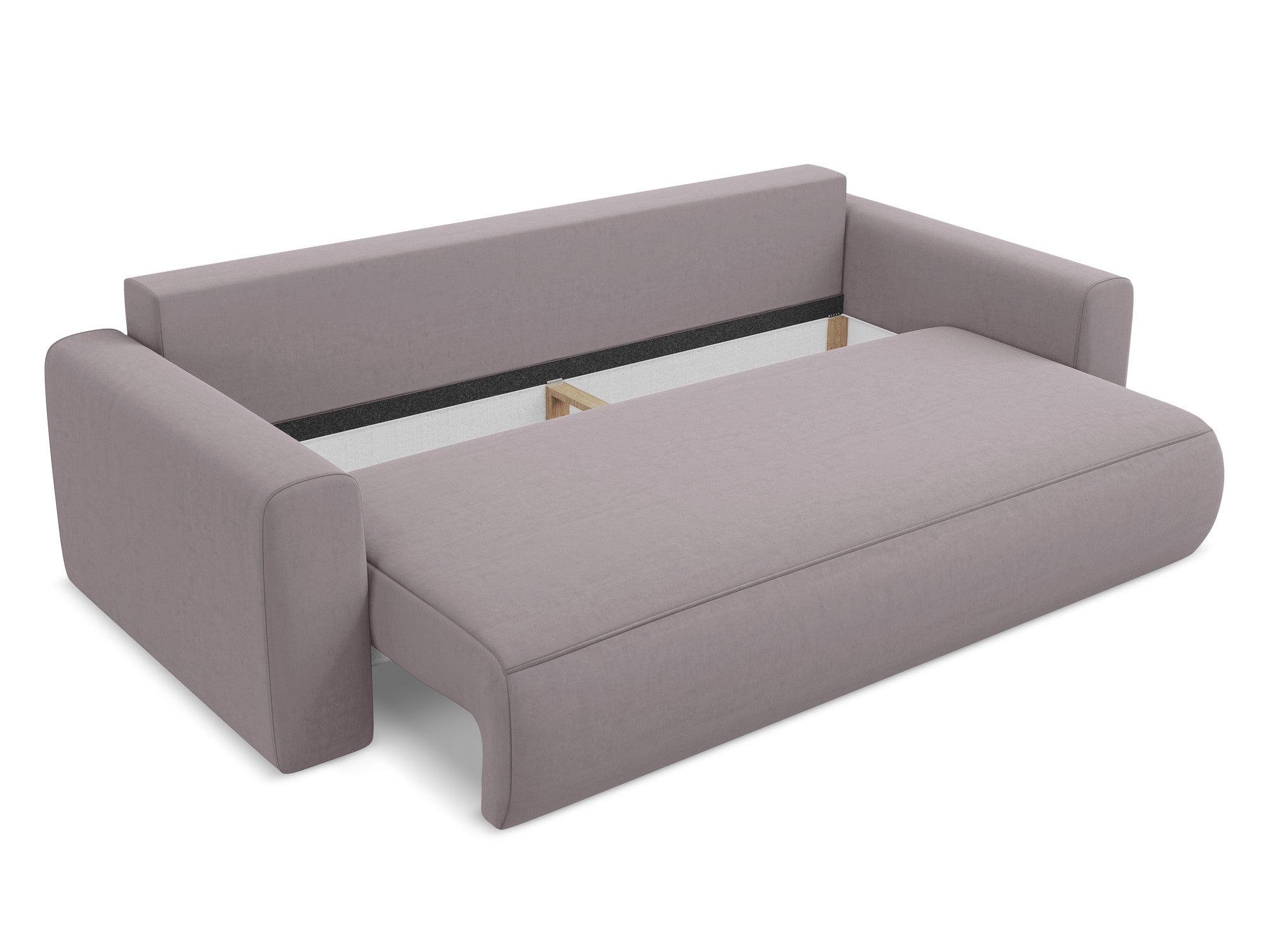 Sofa aus Samt für 3 Personen mit Schlaf-Funktion KAPUA in Lavendel